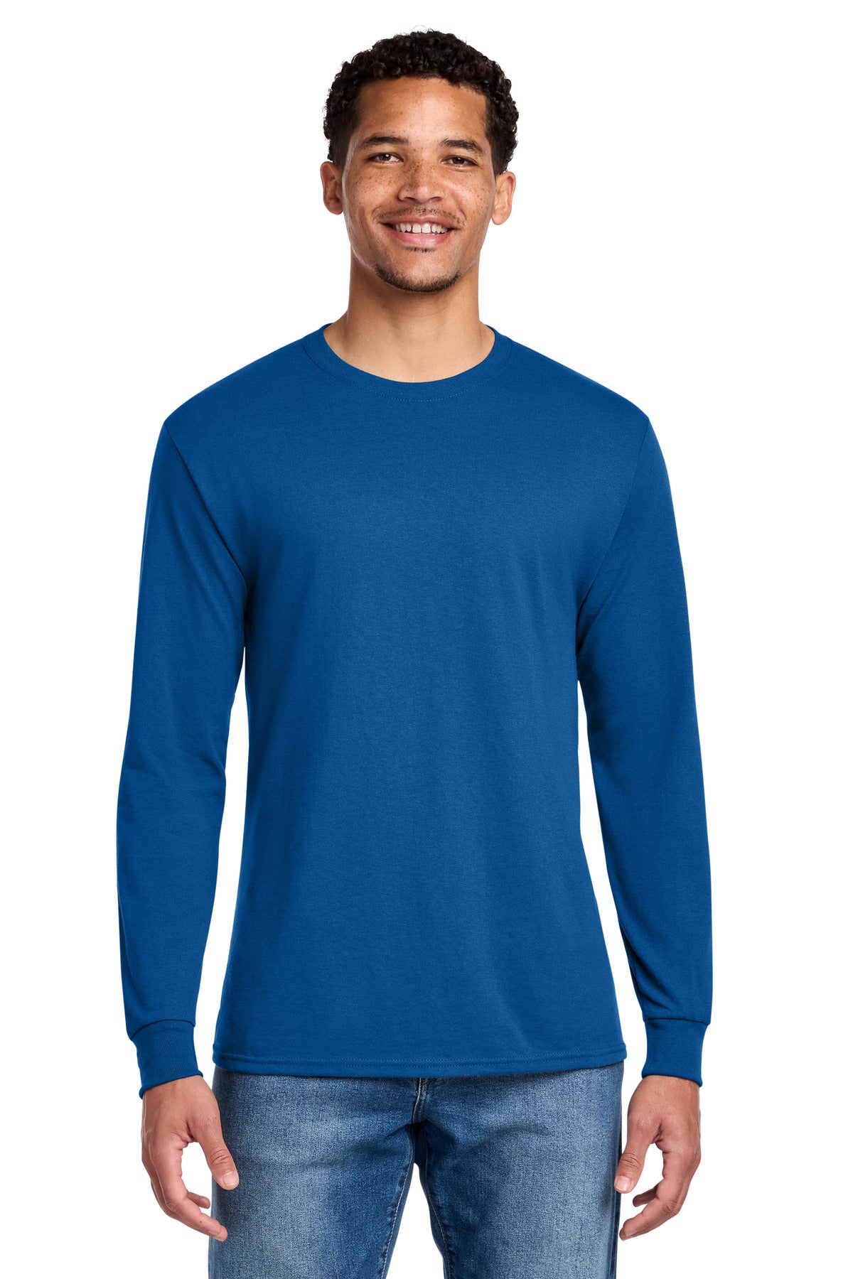 Jerzees - Dri-Power 50/50 Cotton/Poly Long Sleeve T-Shirt. 29LS - Royal - front
