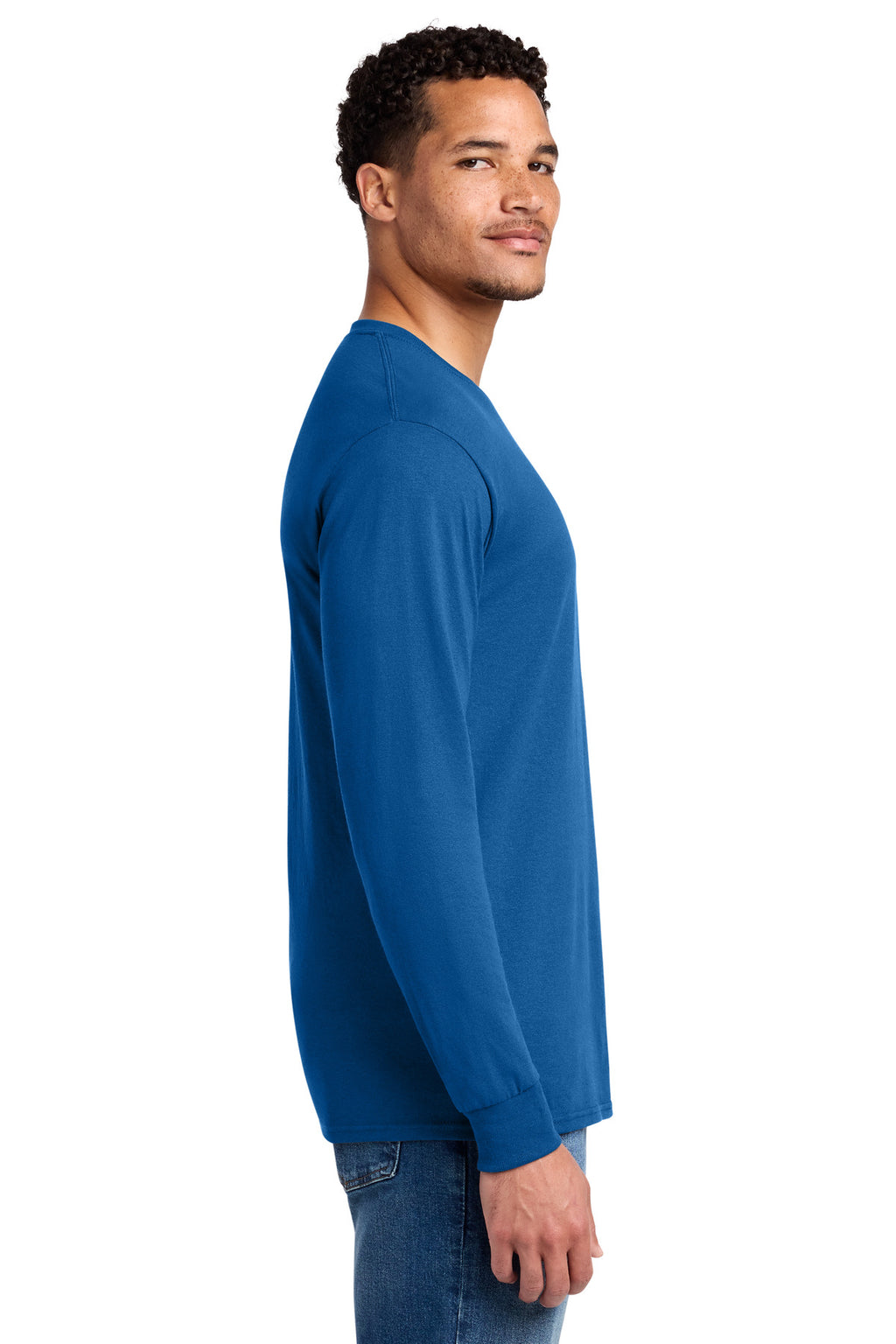Jerzees - Dri-Power 50/50 Cotton/Poly Long Sleeve T-Shirt. 29LS - Royal - side
