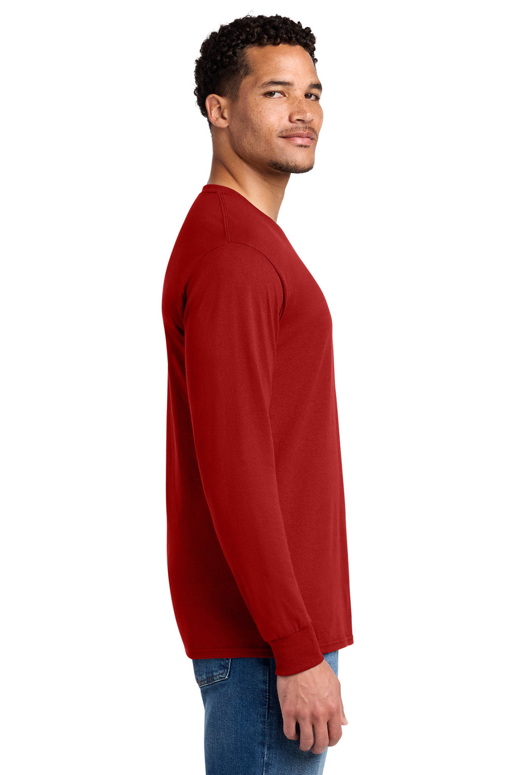 Jerzees - Dri-Power 50/50 Cotton/Poly Long Sleeve T-Shirt. 29LS - True Red - side