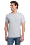 Jerzees - Dri-Power 50/50 Cotton/Poly Pocket T-Shirt. 29MP - Ash - front