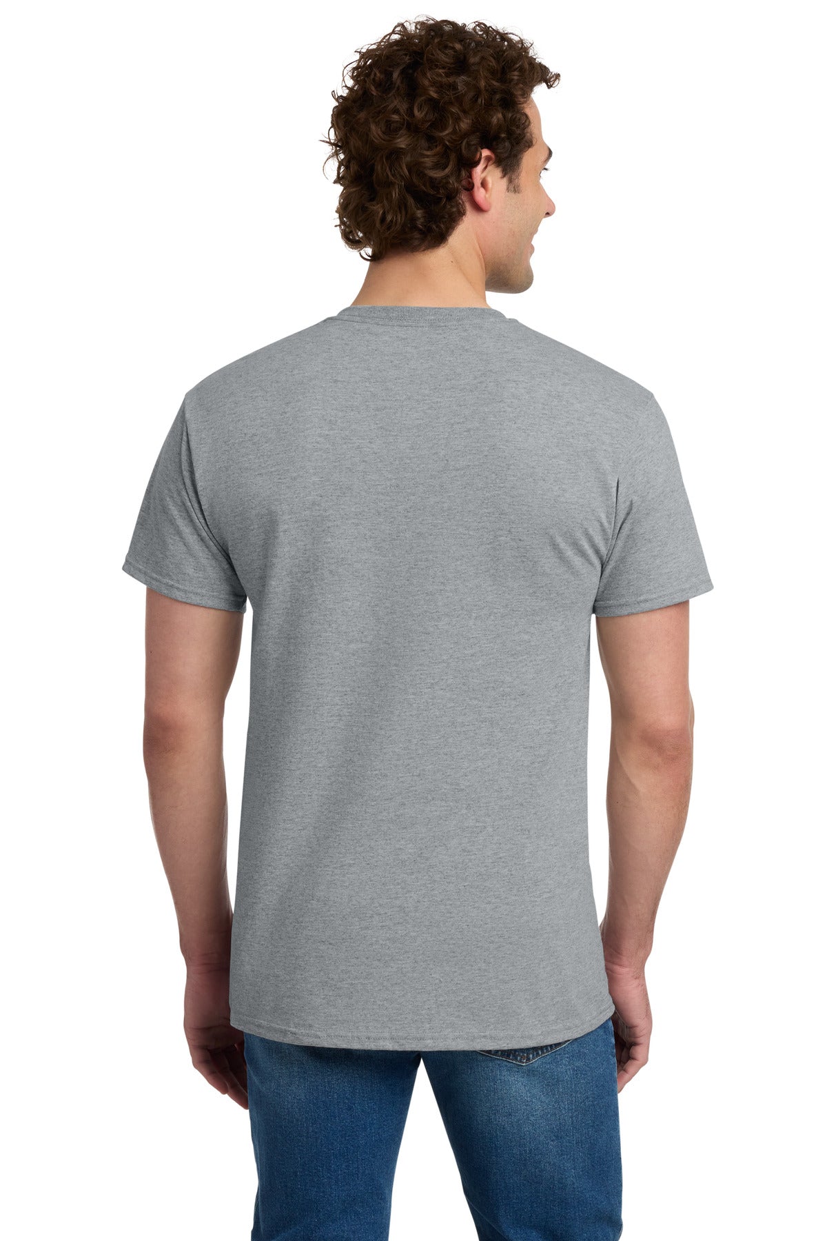 Jerzees - Dri-Power 50/50 Cotton/Poly Pocket T-Shirt. 29MP - Athletic Heather - back