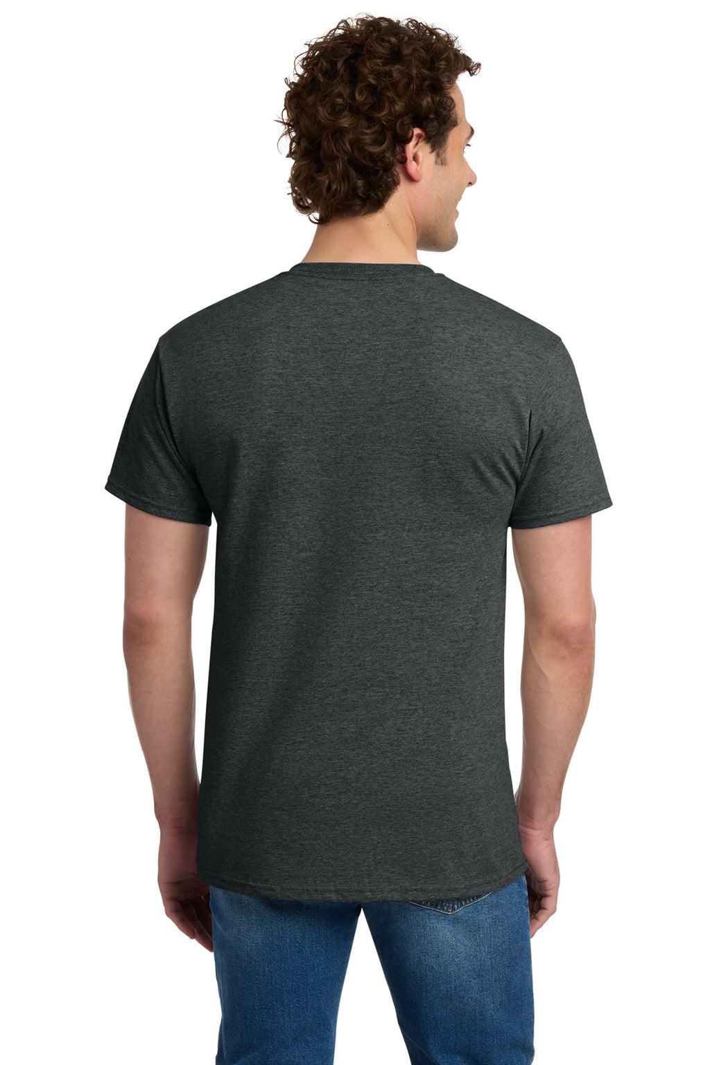Jerzees - Dri-Power 50/50 Cotton/Poly Pocket T-Shirt. 29MP - Black Heather - back