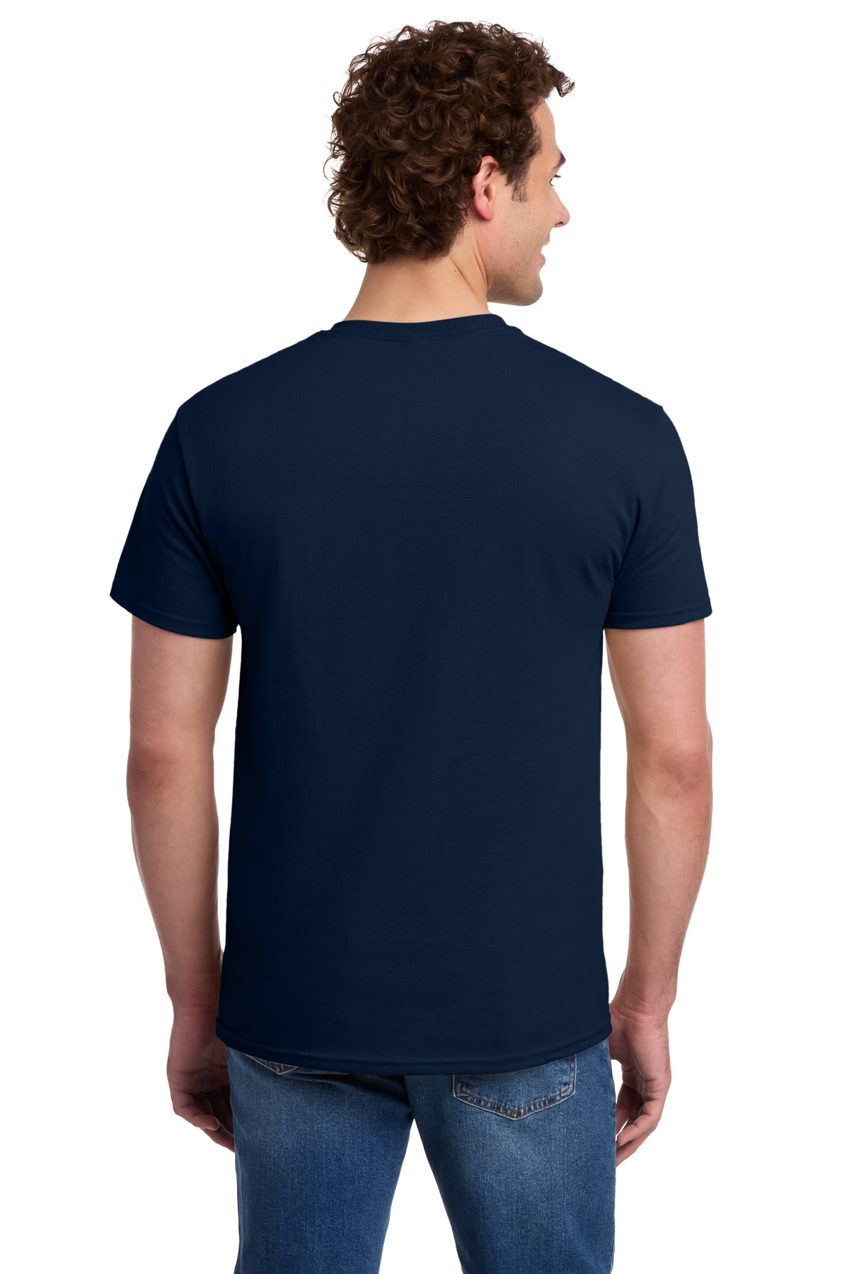 Jerzees - Dri-Power 50/50 Cotton/Poly Pocket T-Shirt. 29MP - J. Navy - back