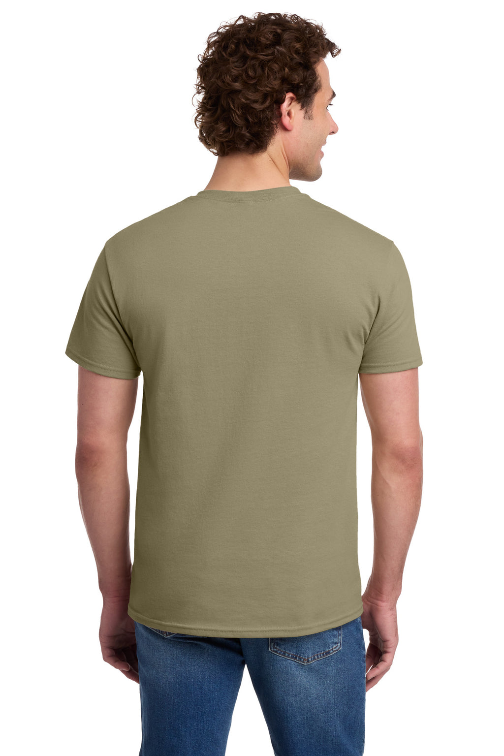 Jerzees - Dri-Power 50/50 Cotton/Poly Pocket T-Shirt. 29MP - Khaki - back