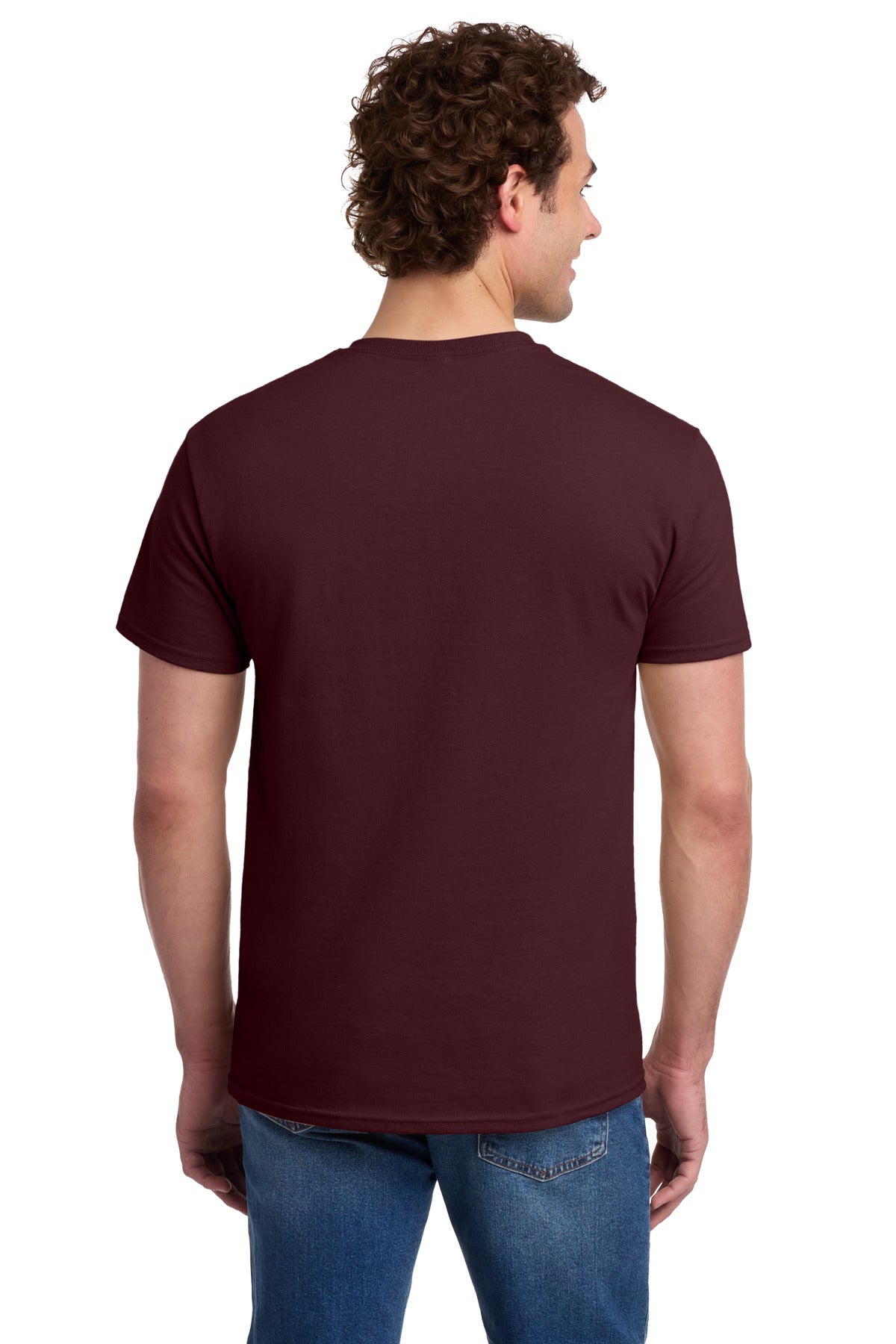 Jerzees - Dri-Power 50/50 Cotton/Poly Pocket T-Shirt. 29MP - Maroon - back