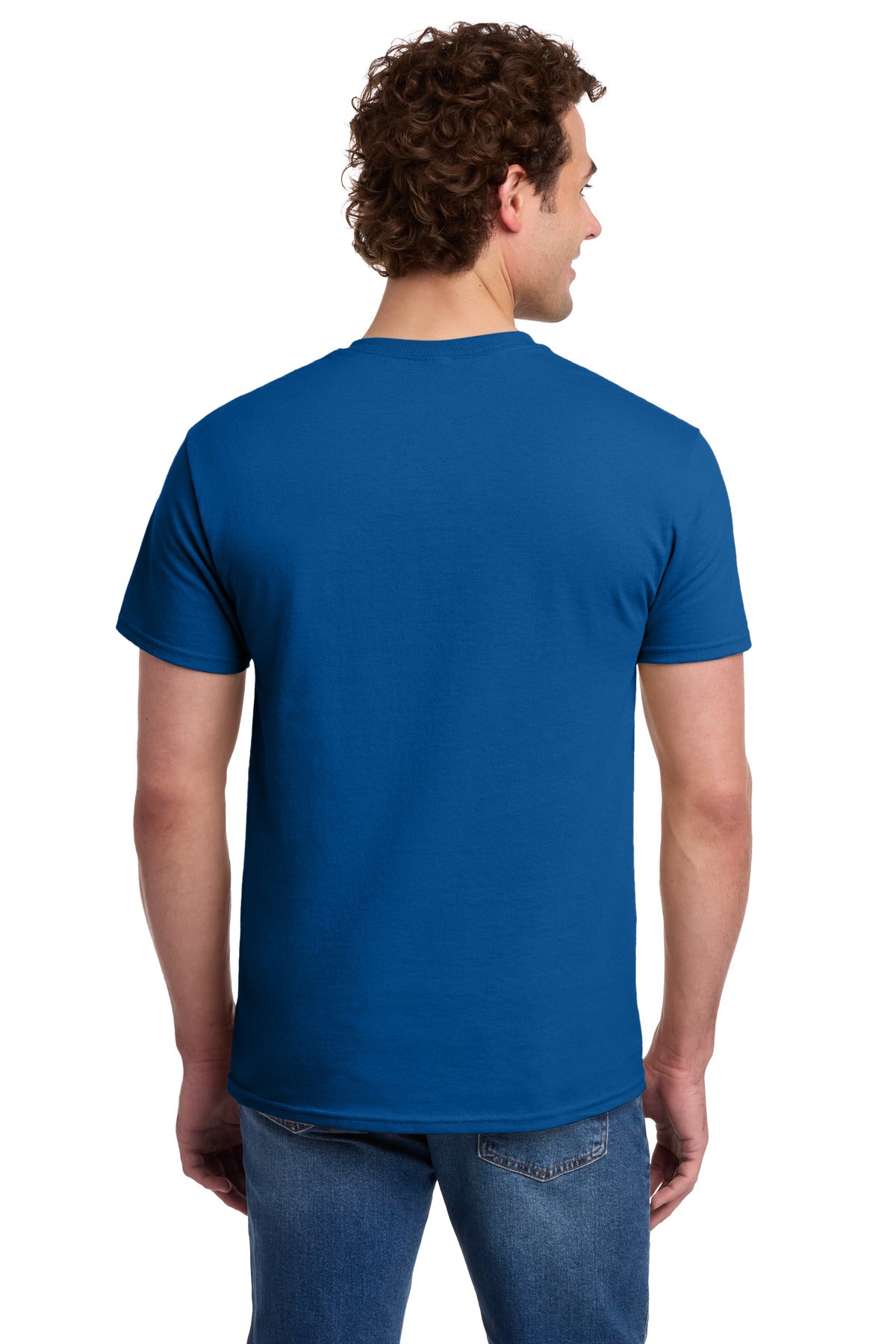 Jerzees - Dri-Power 50/50 Cotton/Poly Pocket T-Shirt. 29MP - Royal - back