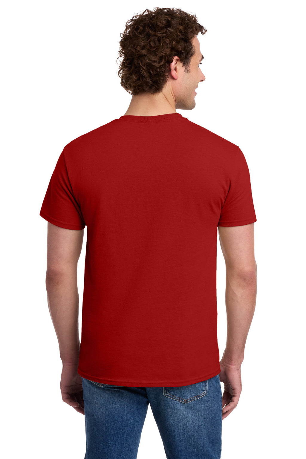 Jerzees - Dri-Power 50/50 Cotton/Poly Pocket T-Shirt. 29MP - True Red - back