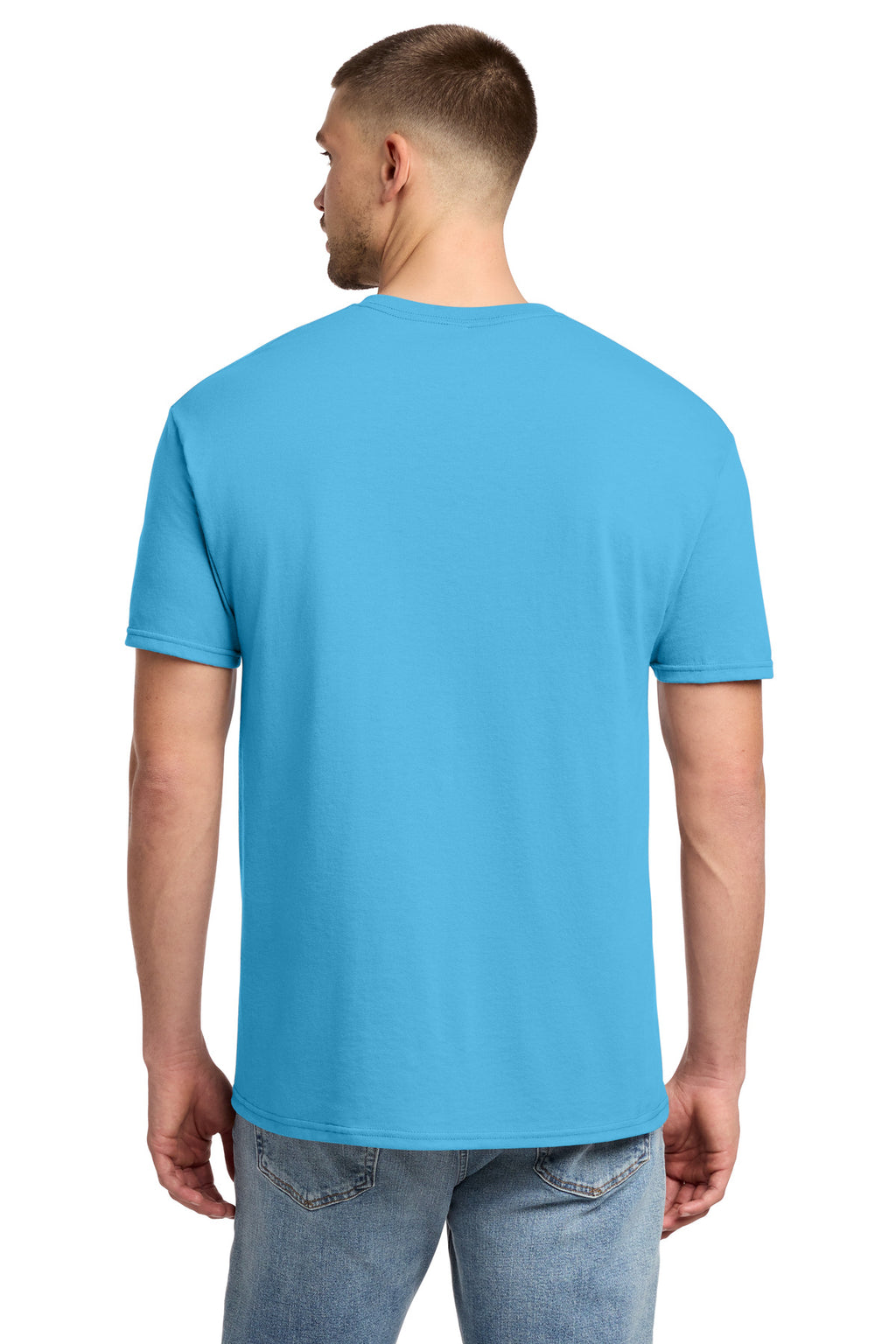 Jerzees - Dri-Power 50/50 Cotton/Poly T-Shirt. 29M - Aquatic Blue - back