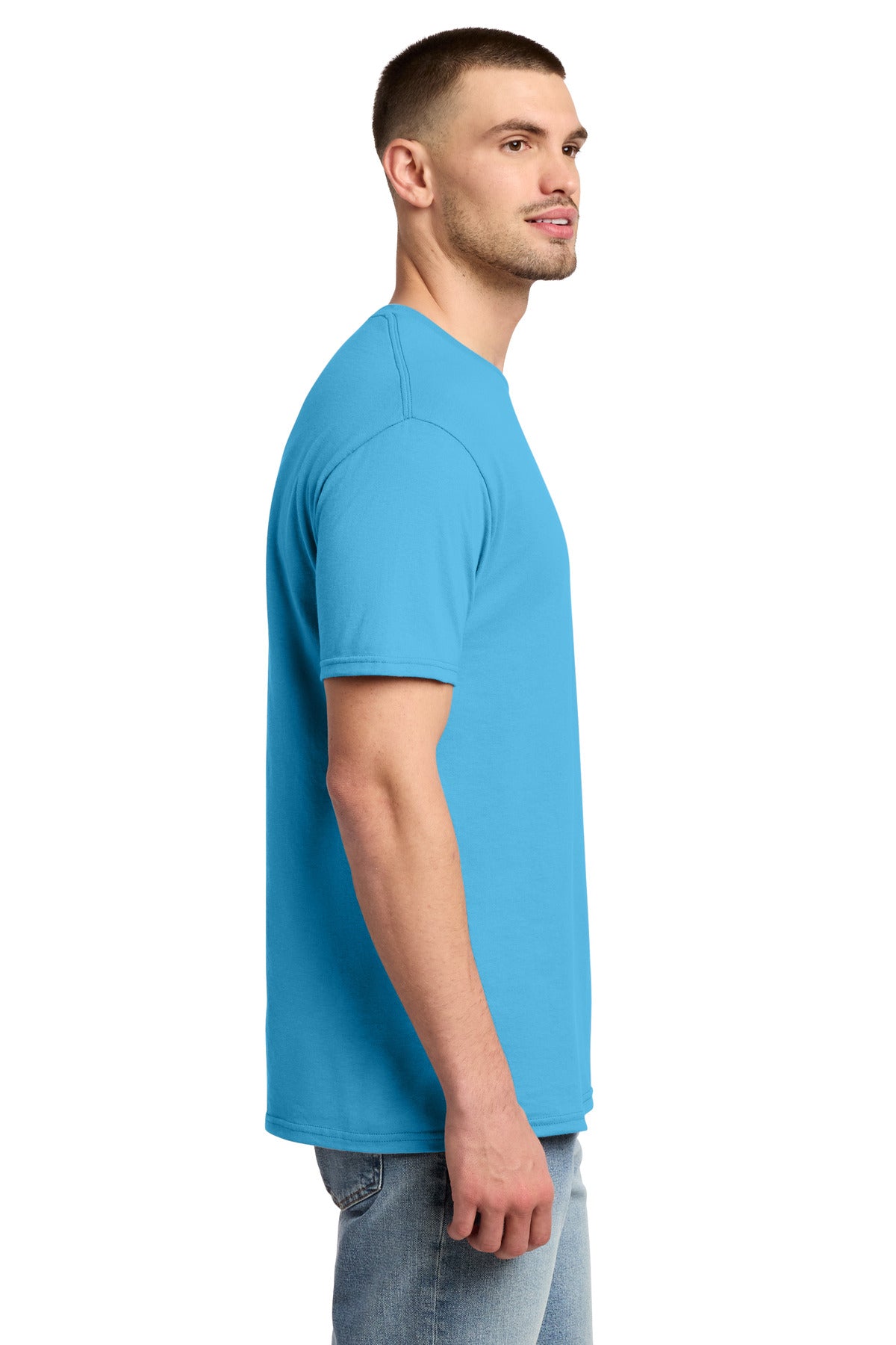 Jerzees - Dri-Power 50/50 Cotton/Poly T-Shirt. 29M - Aquatic Blue - side