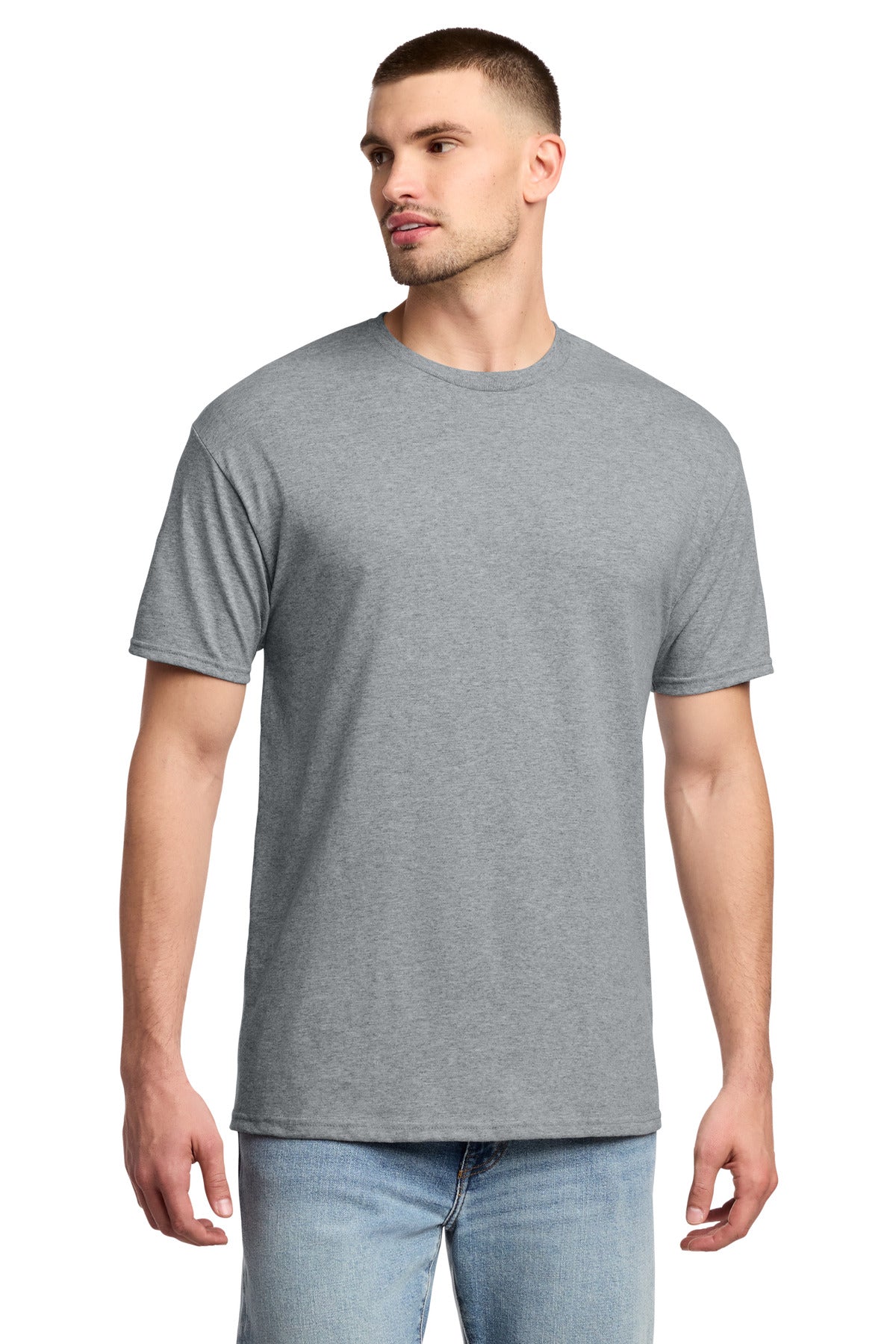 Jerzees - Dri-Power 50/50 Cotton/Poly T-Shirt. 29M - Athletic Heather - front