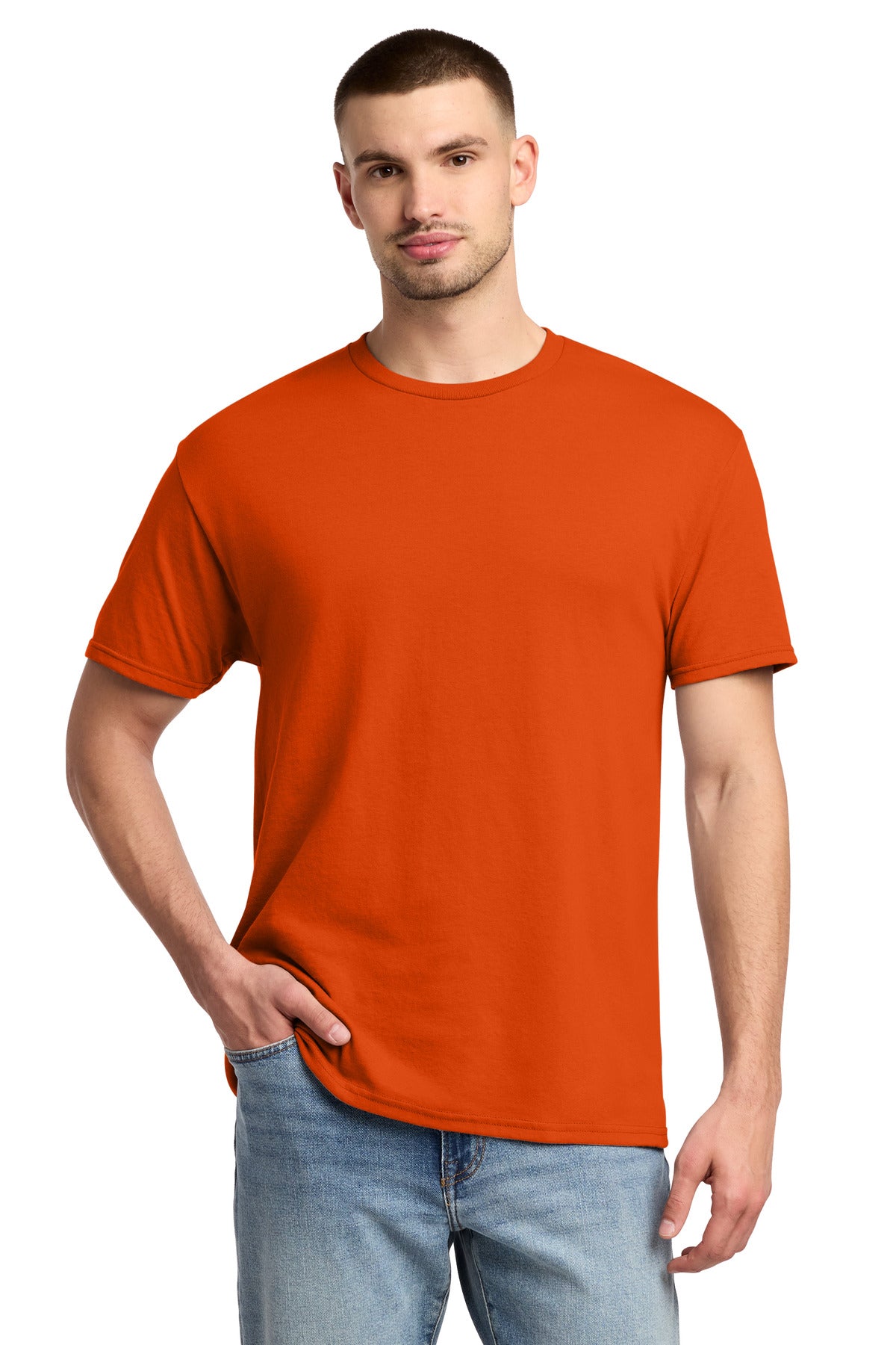 Jerzees - Dri-Power 50/50 Cotton/Poly T-Shirt. 29M - Burnt Orange - front