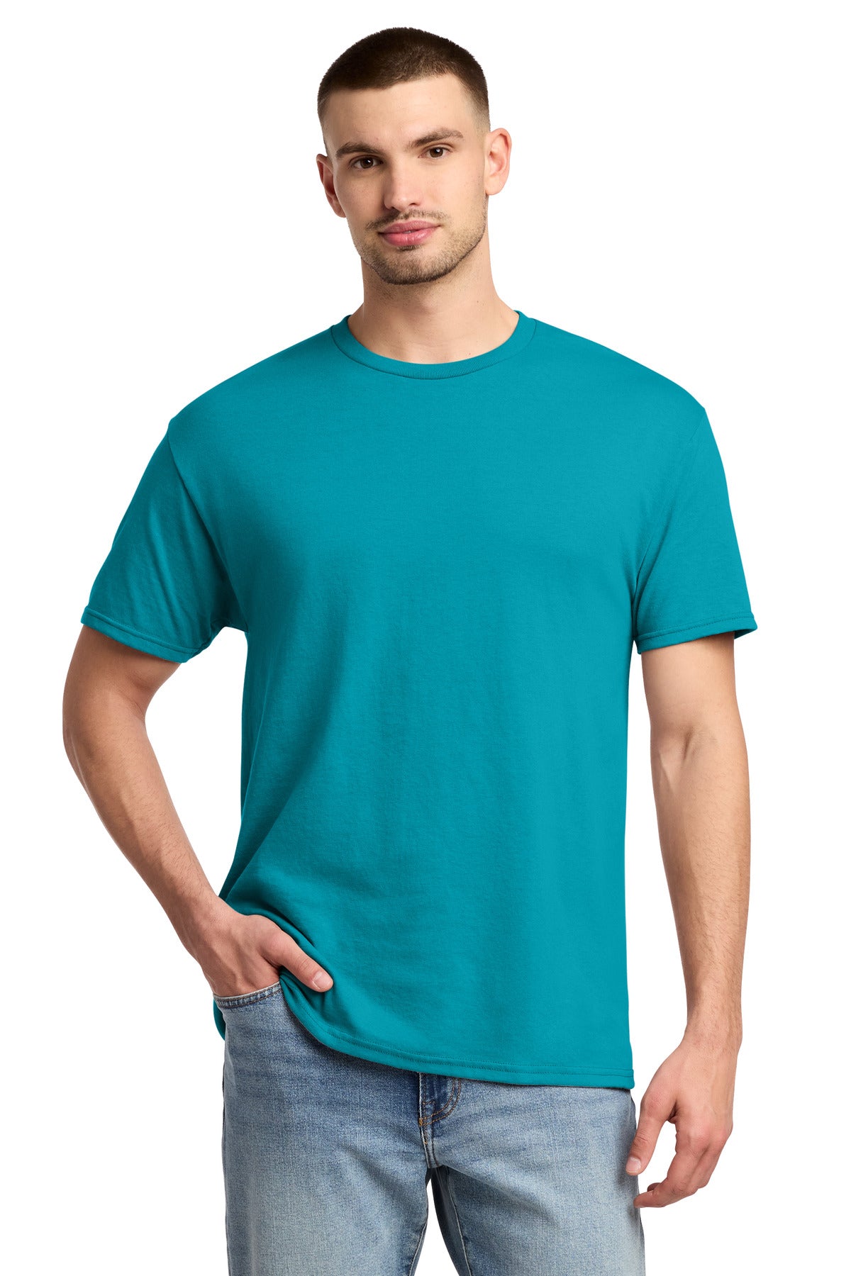 Jerzees - Dri-Power 50/50 Cotton/Poly T-Shirt. 29M - California Blue - front