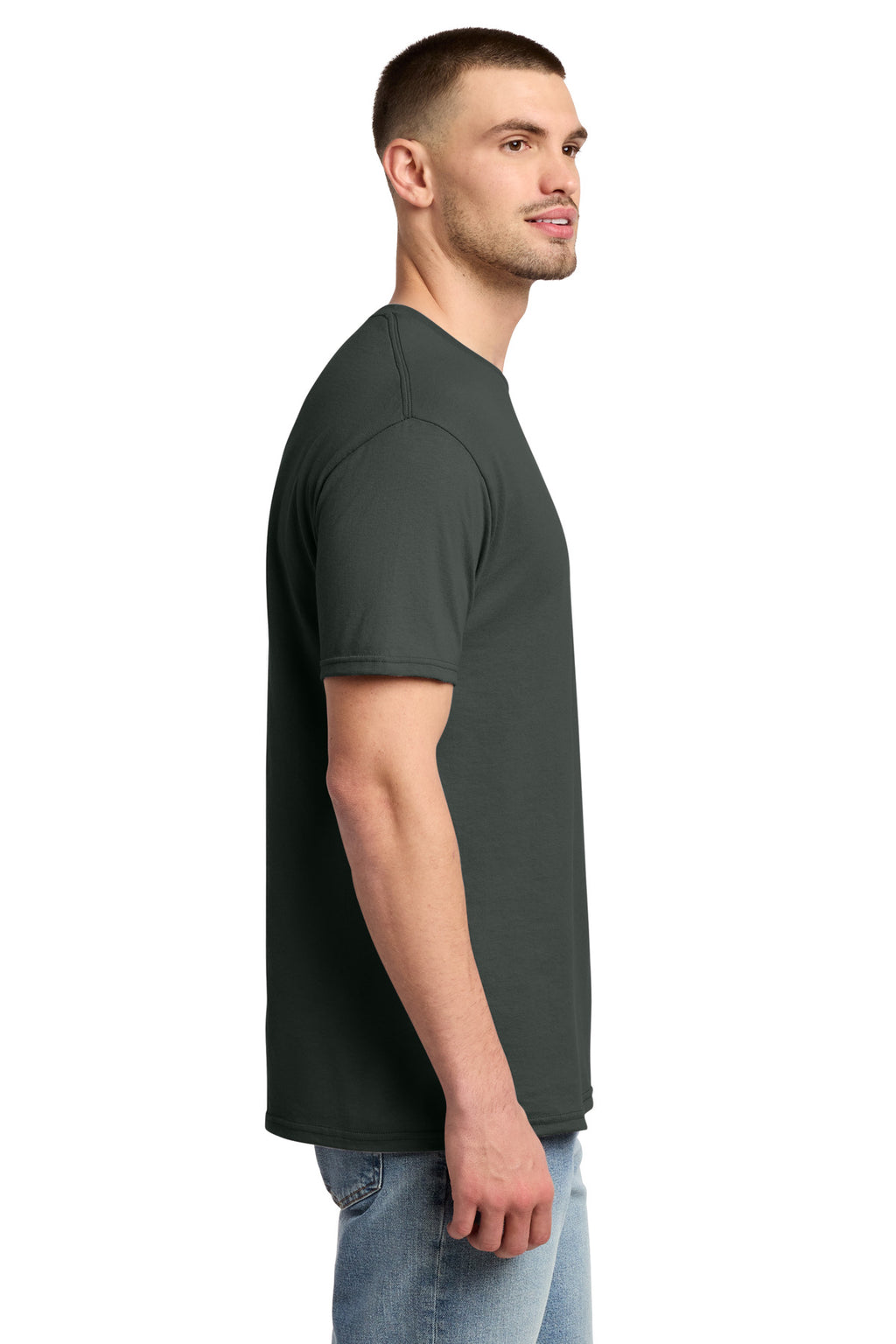 Jerzees - Dri-Power 50/50 Cotton/Poly T-Shirt. 29M - Charcoal Grey - side