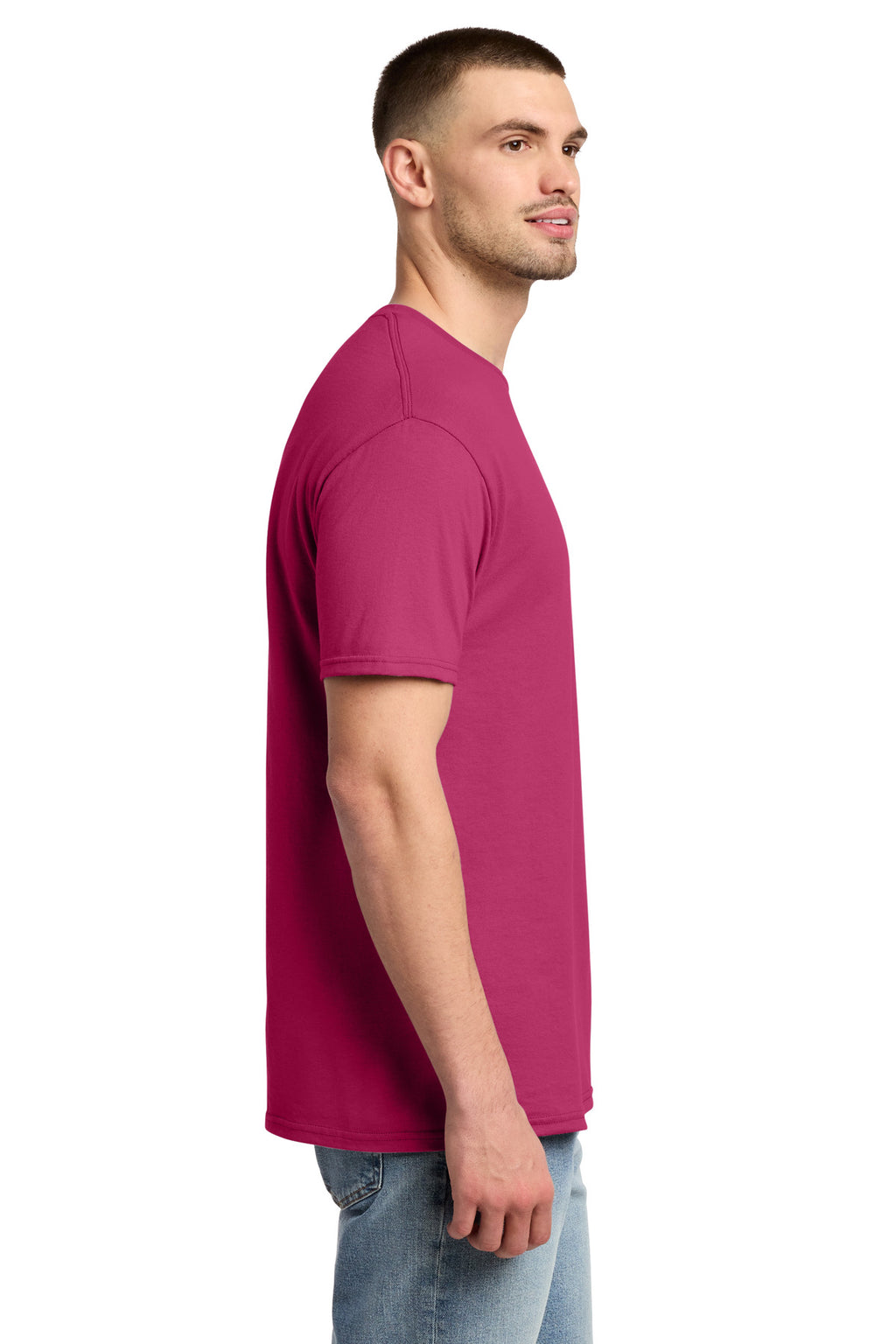 Jerzees - Dri-Power 50/50 Cotton/Poly T-Shirt. 29M - Cyber Pink - side