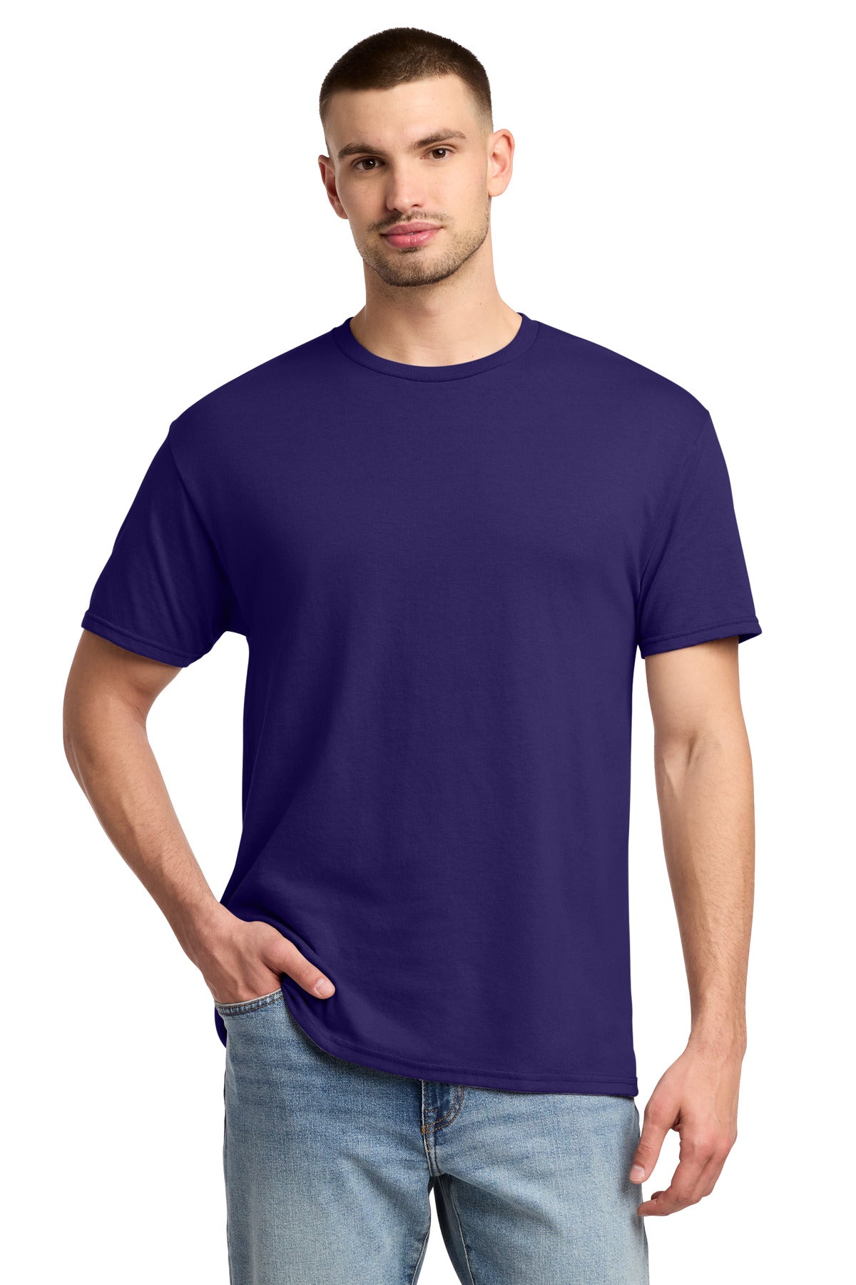 Jerzees - Dri-Power 50/50 Cotton/Poly T-Shirt. 29M - Deep Purple - front