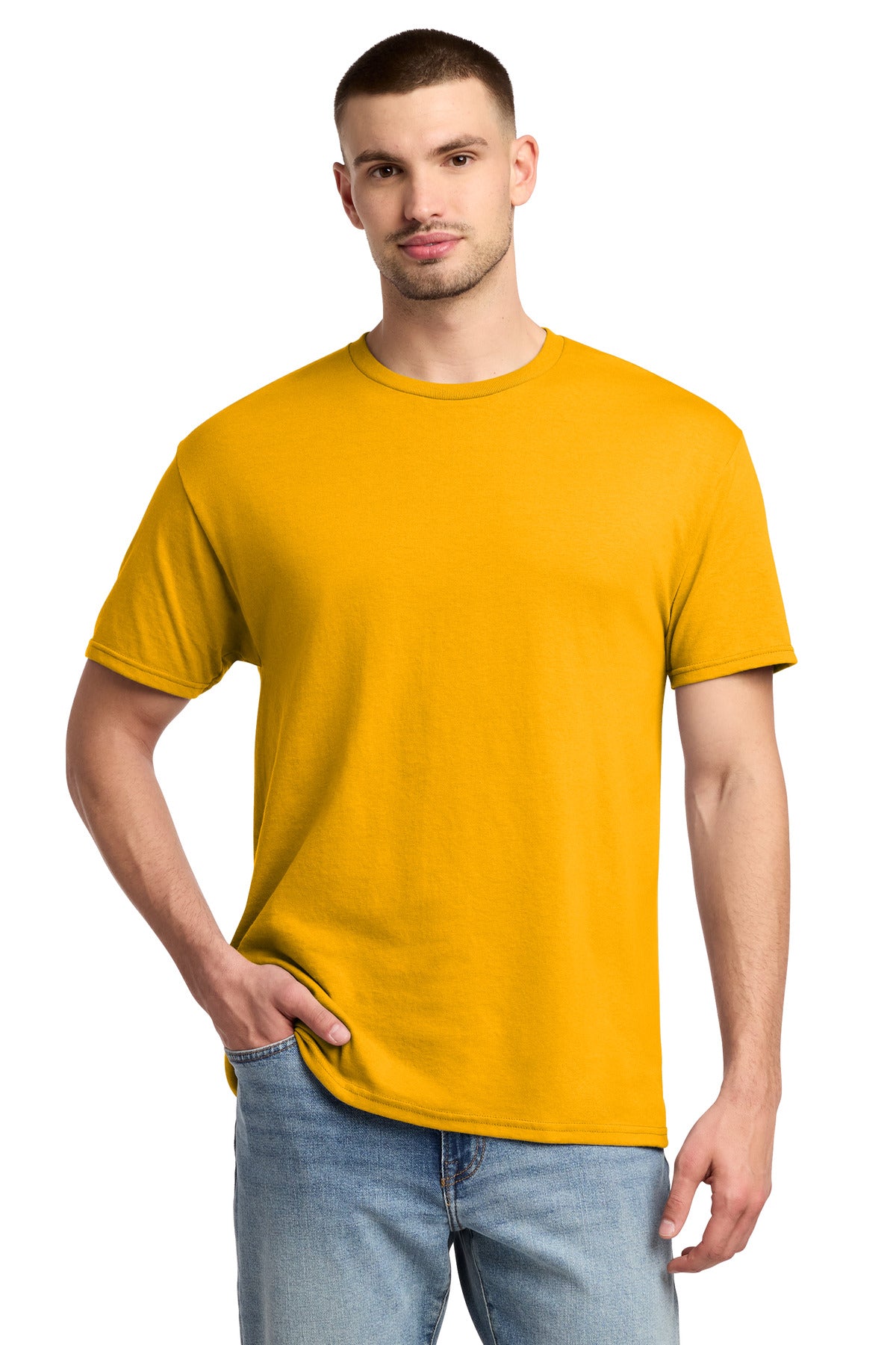 Jerzees - Dri-Power 50/50 Cotton/Poly T-Shirt. 29M - Gold - front