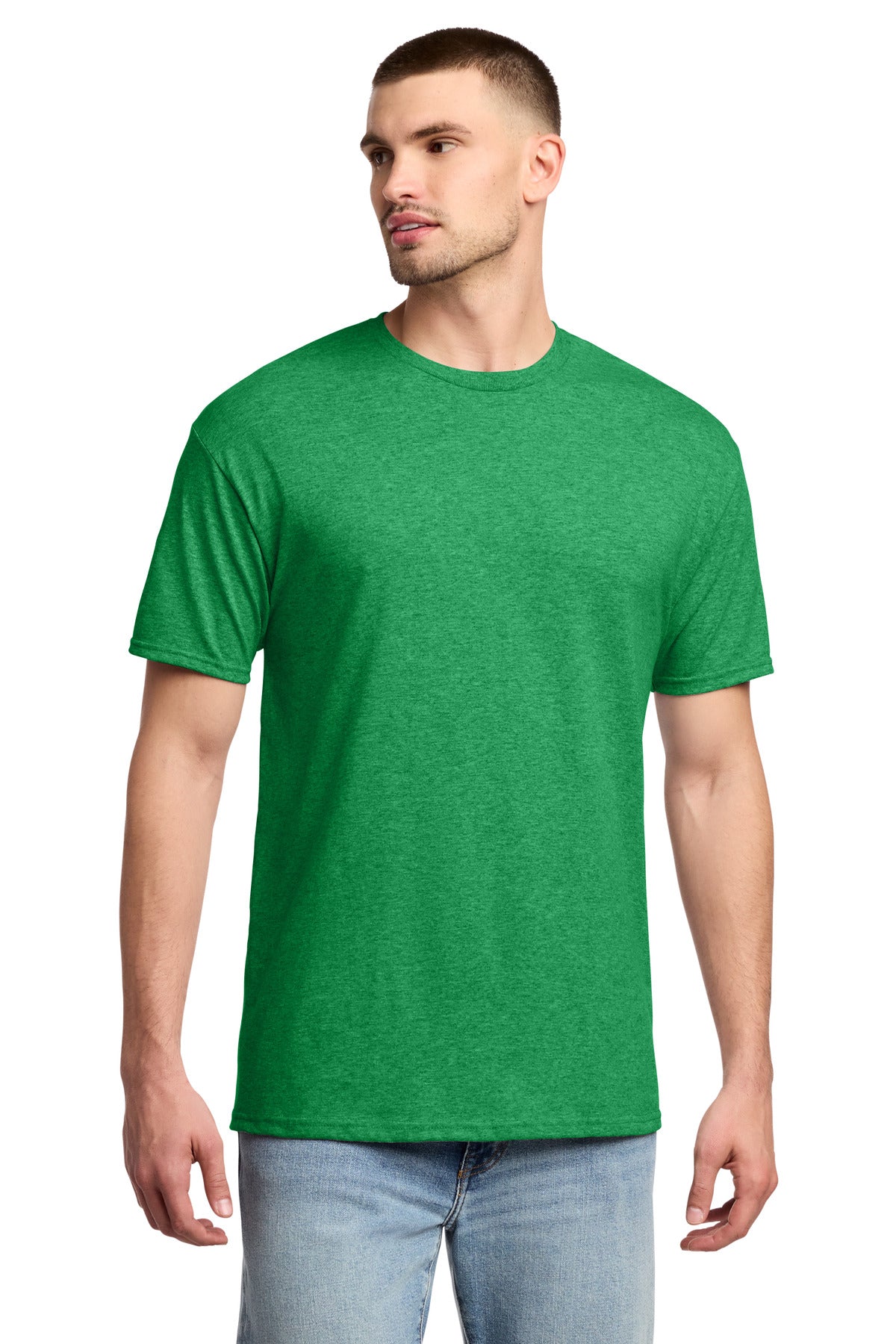 Jerzees - Dri-Power 50/50 Cotton/Poly T-Shirt. 29M - Irish Green Heather - front