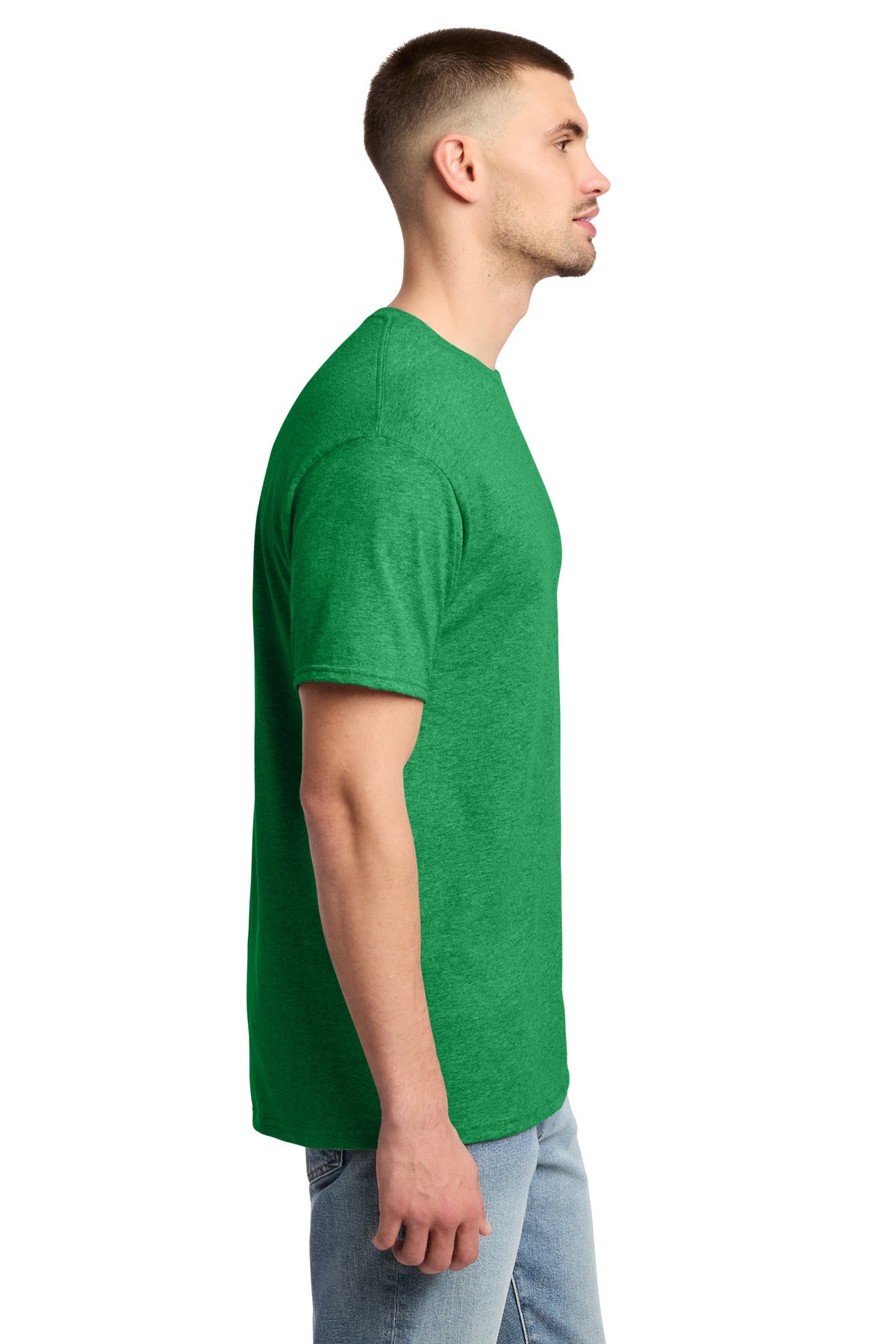 Jerzees - Dri-Power 50/50 Cotton/Poly T-Shirt. 29M - Irish Green Heather - side