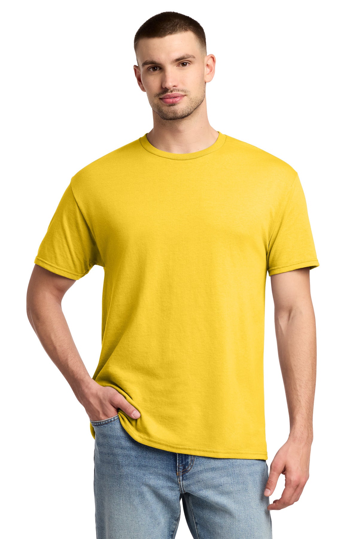 Jerzees - Dri-Power 50/50 Cotton/Poly T-Shirt. 29M - Island Yellow - front