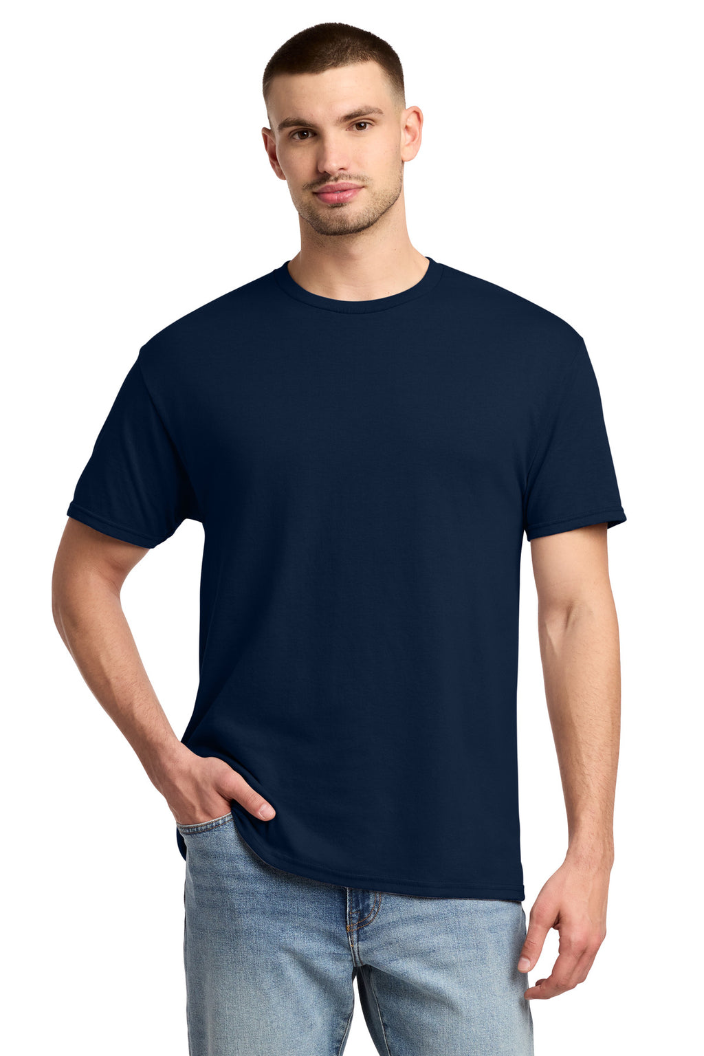 Jerzees - Dri-Power 50/50 Cotton/Poly T-Shirt. 29M - J. Navy - front