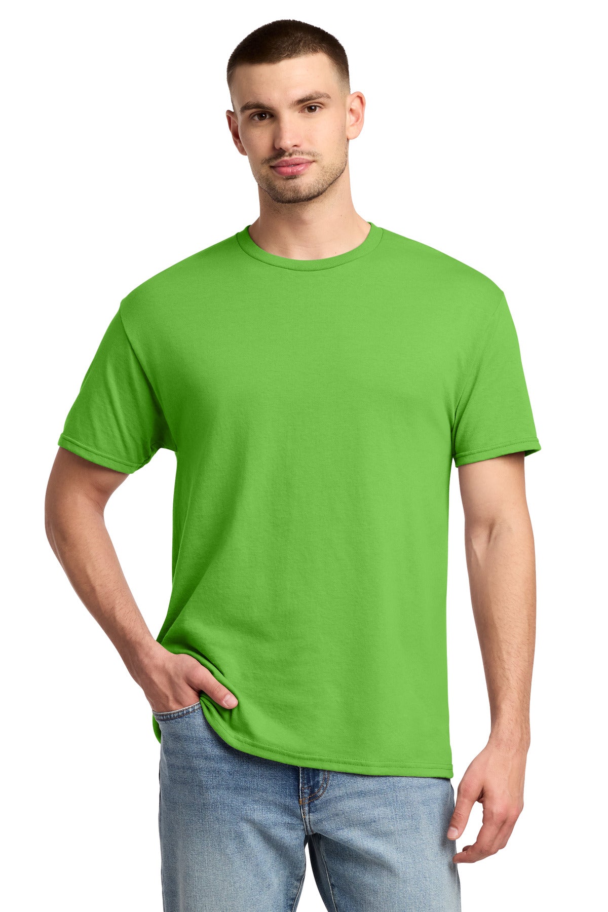Jerzees - Dri-Power 50/50 Cotton/Poly T-Shirt. 29M - Kiwi - front
