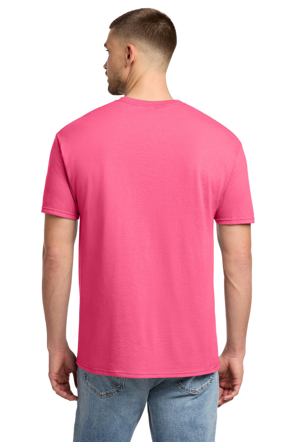 Jerzees - Dri-Power 50/50 Cotton/Poly T-Shirt. 29M - Neon Pink - back