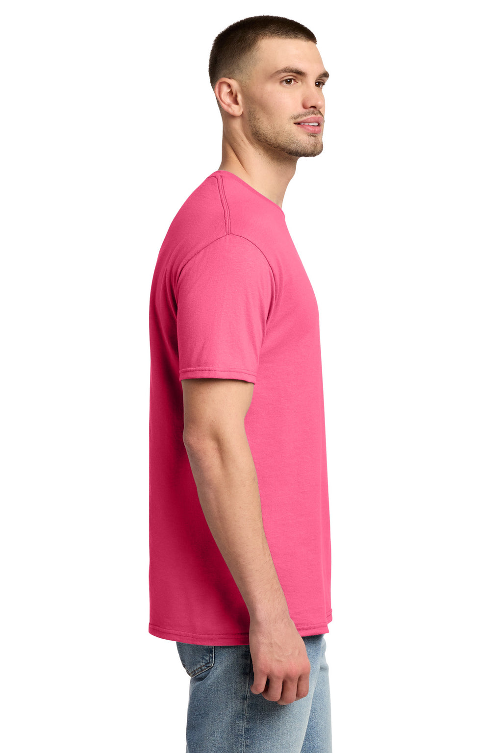 Jerzees - Dri-Power 50/50 Cotton/Poly T-Shirt. 29M - Neon Pink - side