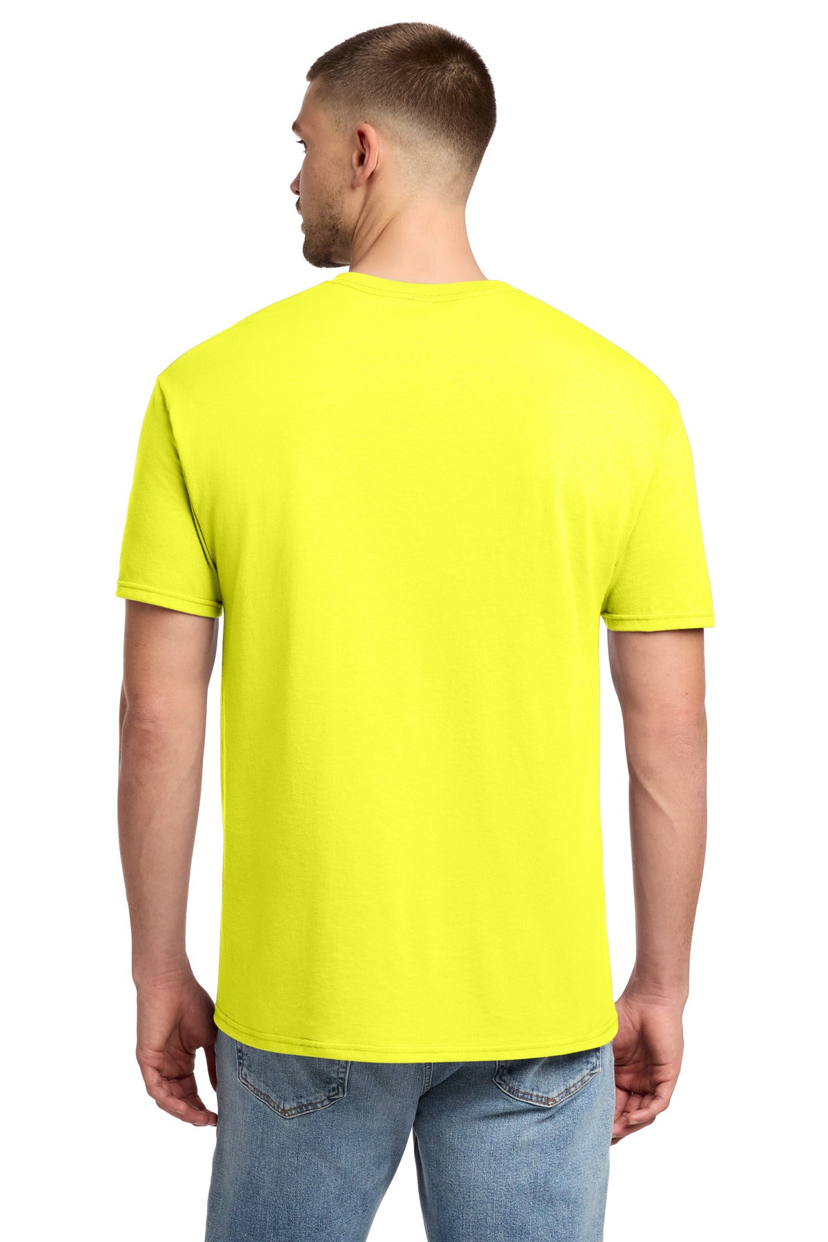 Jerzees - Dri-Power 50/50 Cotton/Poly T-Shirt. 29M - Neon Yellow - back