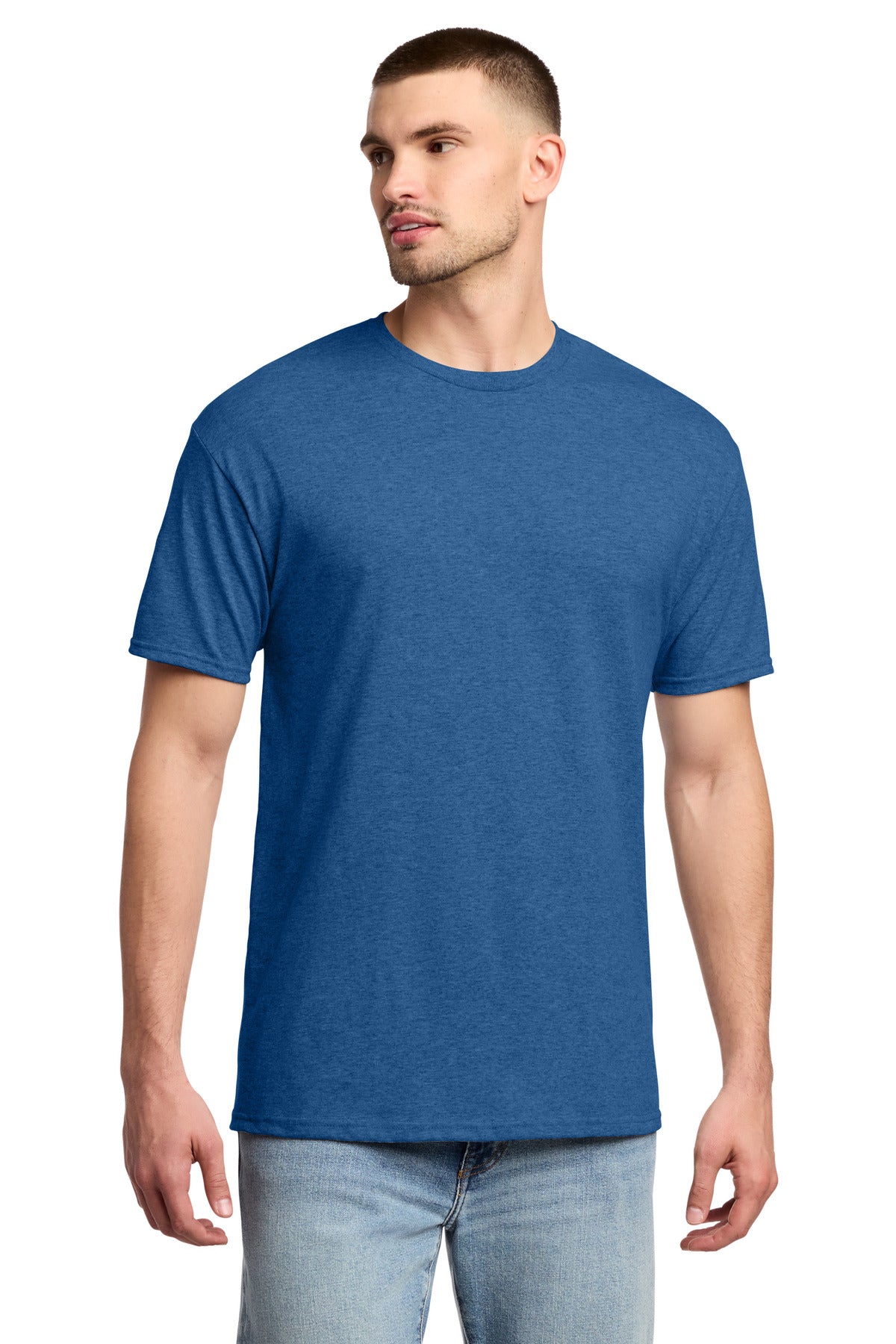 Jerzees - Dri-Power 50/50 Cotton/Poly T-Shirt. 29M - Retro Heather Royal - front