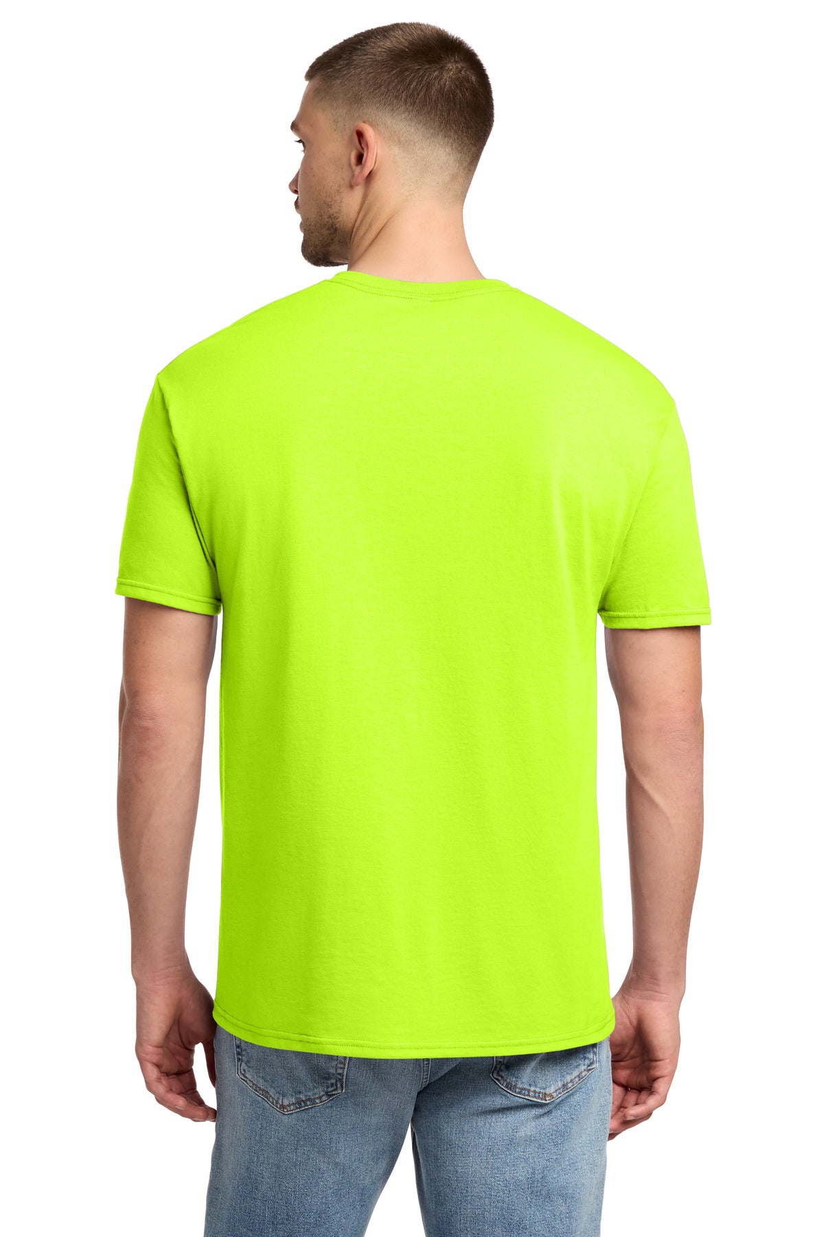 Jerzees - Dri-Power 50/50 Cotton/Poly T-Shirt. 29M - Safety Green - back