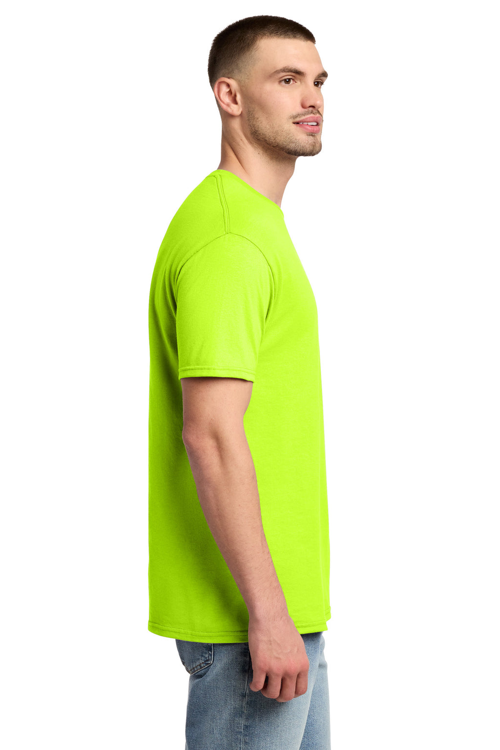 Jerzees - Dri-Power 50/50 Cotton/Poly T-Shirt. 29M - Safety Green - side