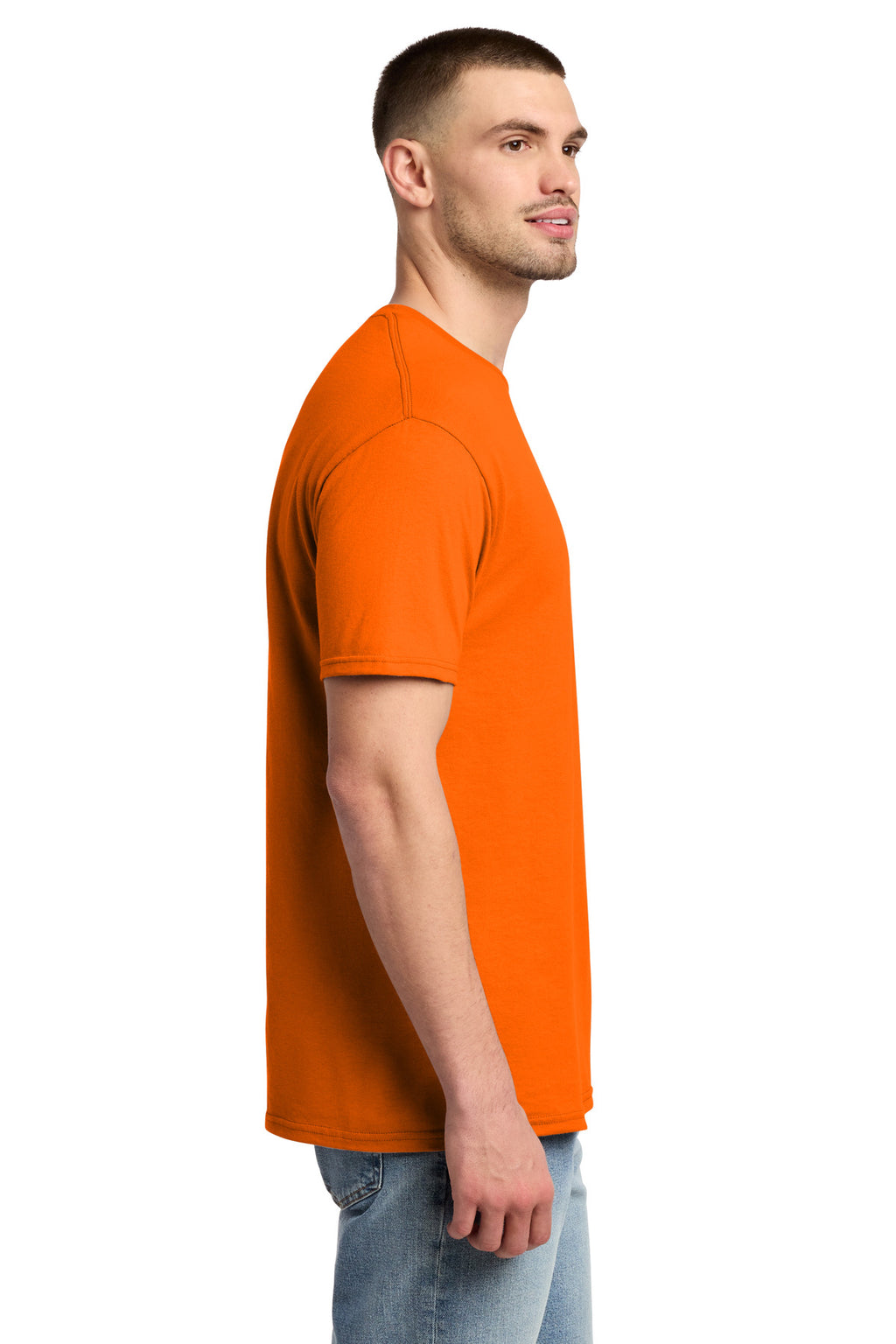 Jerzees - Dri-Power 50/50 Cotton/Poly T-Shirt. 29M - Safety Orange - side