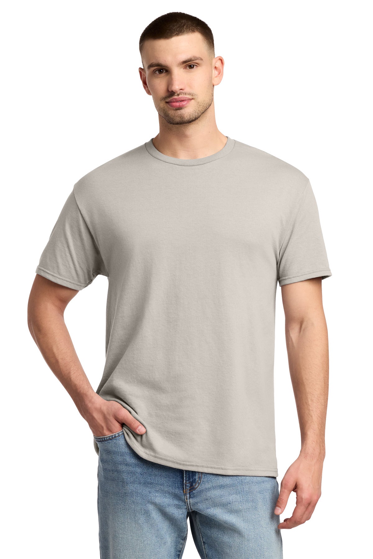 Jerzees - Dri-Power 50/50 Cotton/Poly T-Shirt. 29M - Sandstone - front