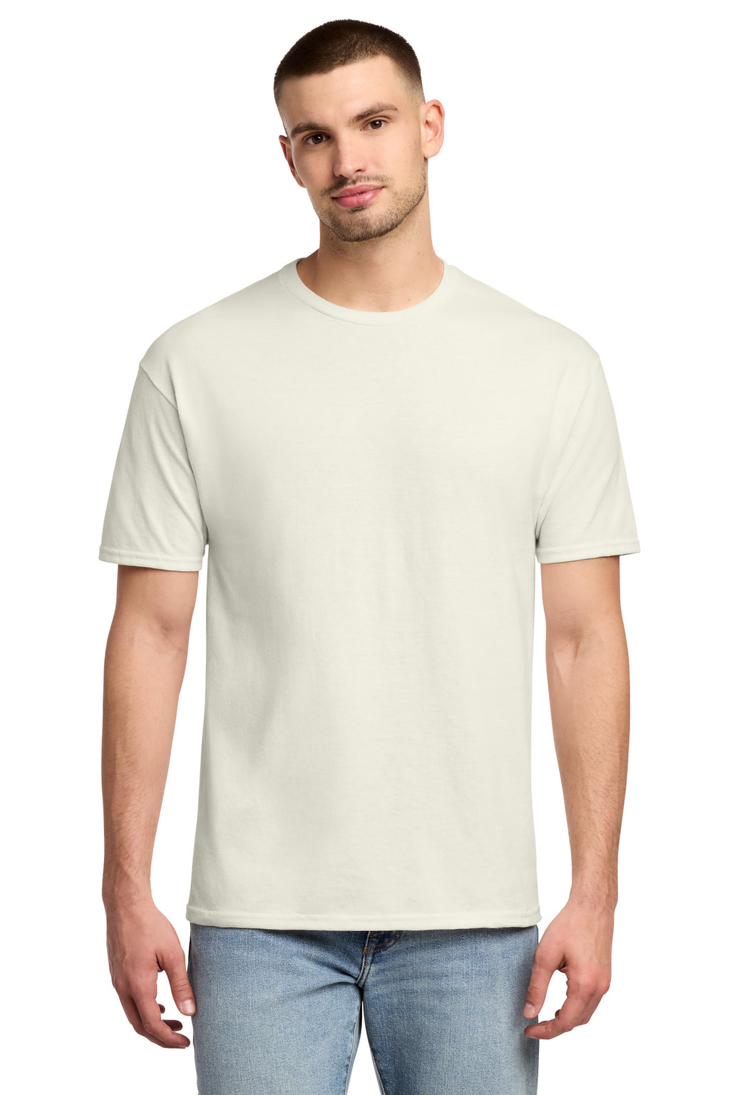 Jerzees - Dri-Power 50/50 Cotton/Poly T-Shirt. 29M - Sweet Cream Heather - front