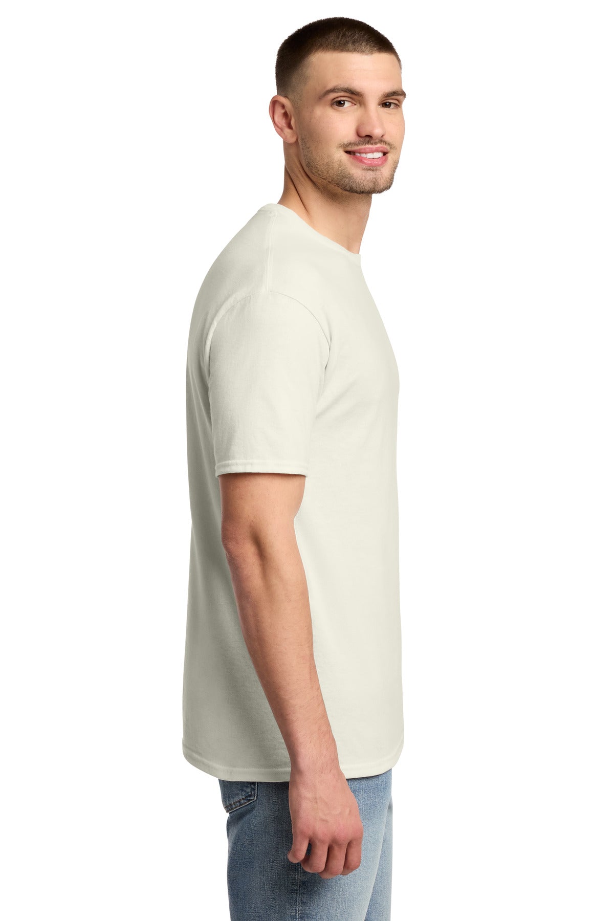 Jerzees - Dri-Power 50/50 Cotton/Poly T-Shirt. 29M - Sweet Cream Heather - side