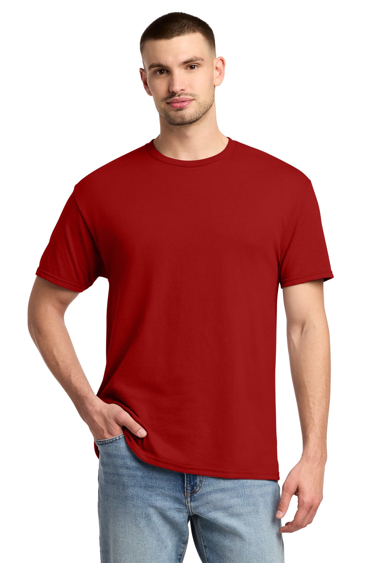 Jerzees - Dri-Power 50/50 Cotton/Poly T-Shirt. 29M - True Red - front