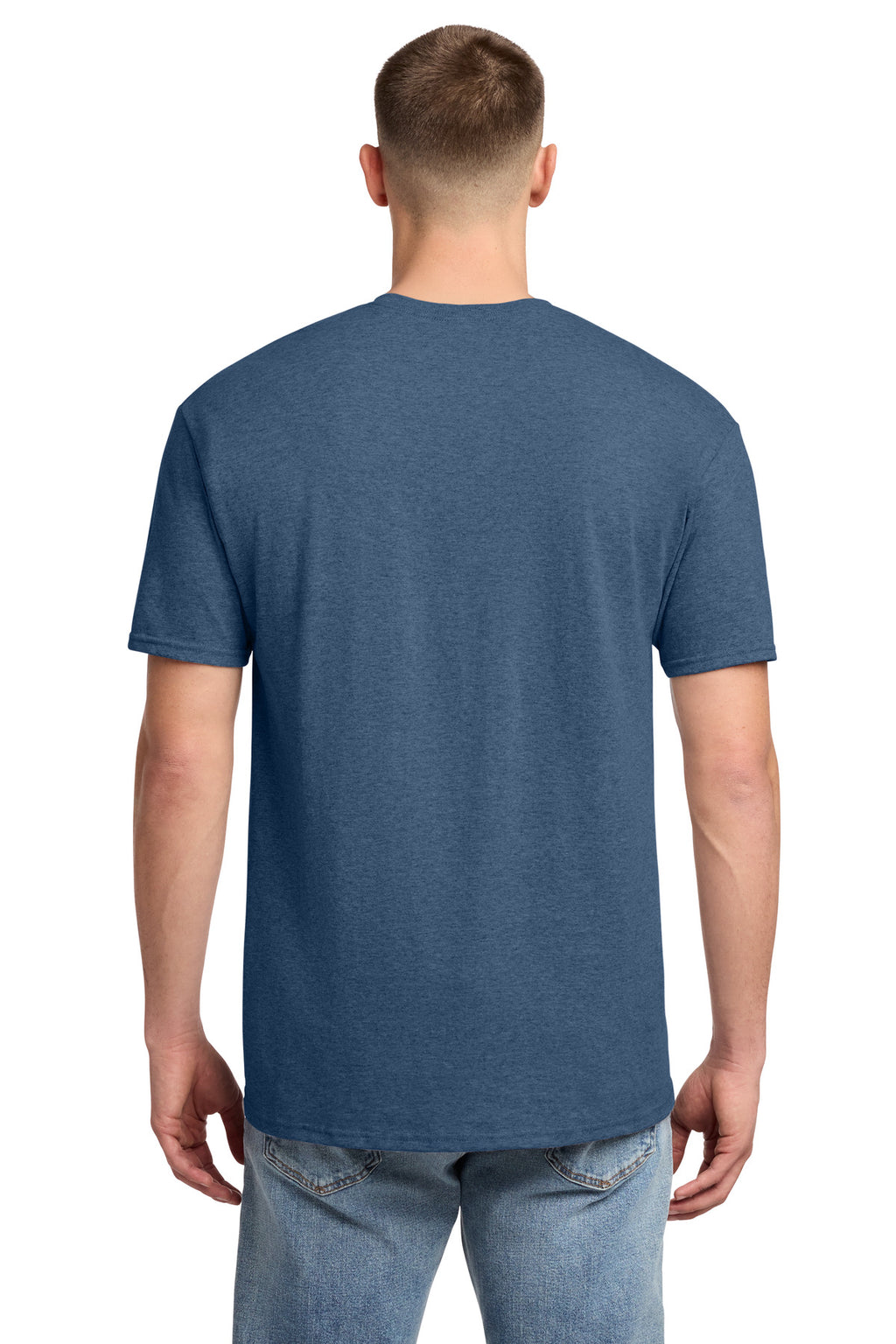 Jerzees - Dri-Power 50/50 Cotton/Poly T-Shirt. 29M - Vintage Heather Blue - back