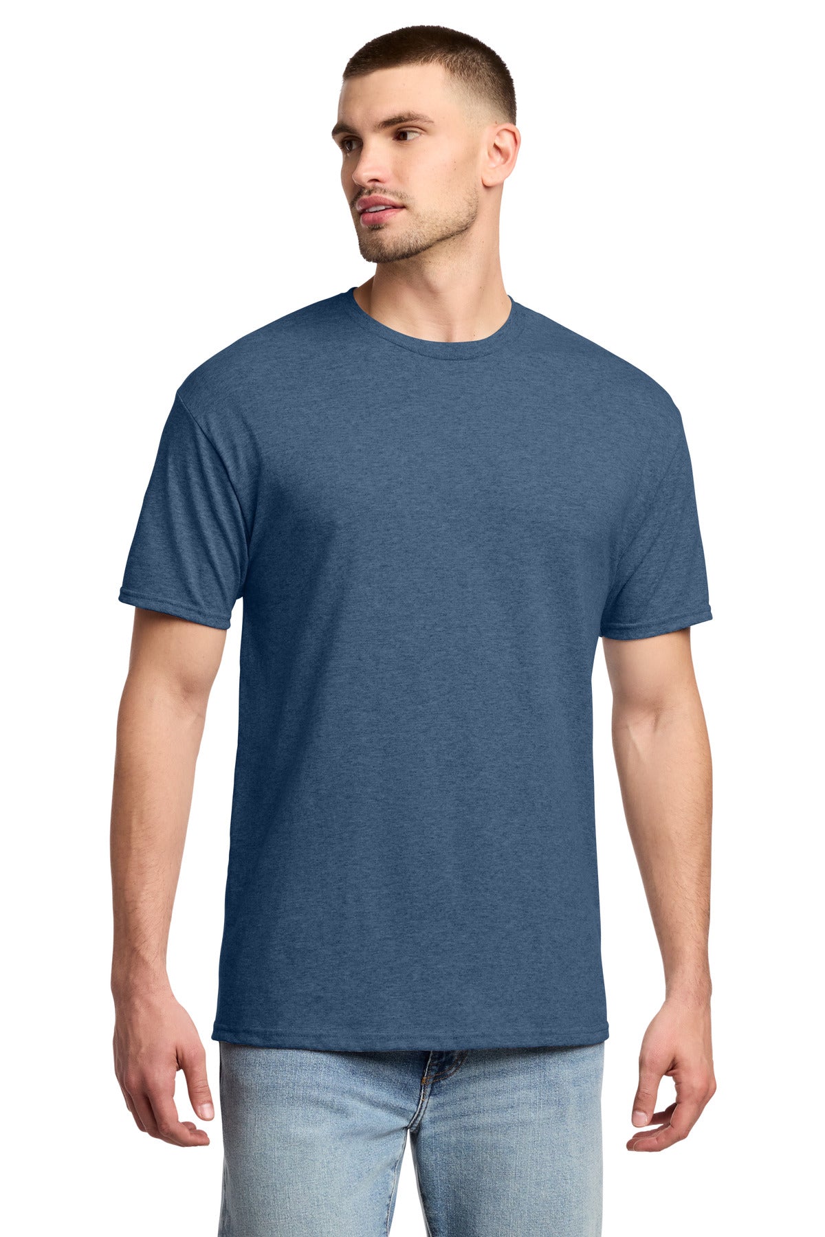 Jerzees - Dri-Power 50/50 Cotton/Poly T-Shirt. 29M - Vintage Heather Blue - front