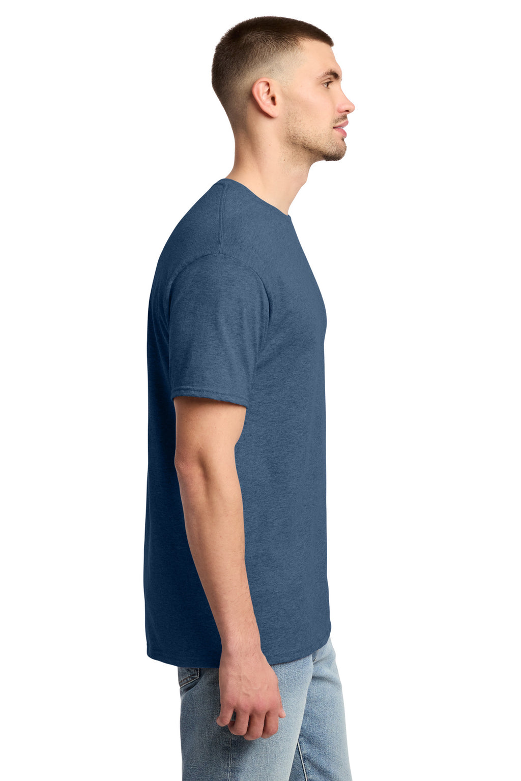 Jerzees - Dri-Power 50/50 Cotton/Poly T-Shirt. 29M - Vintage Heather Blue - side