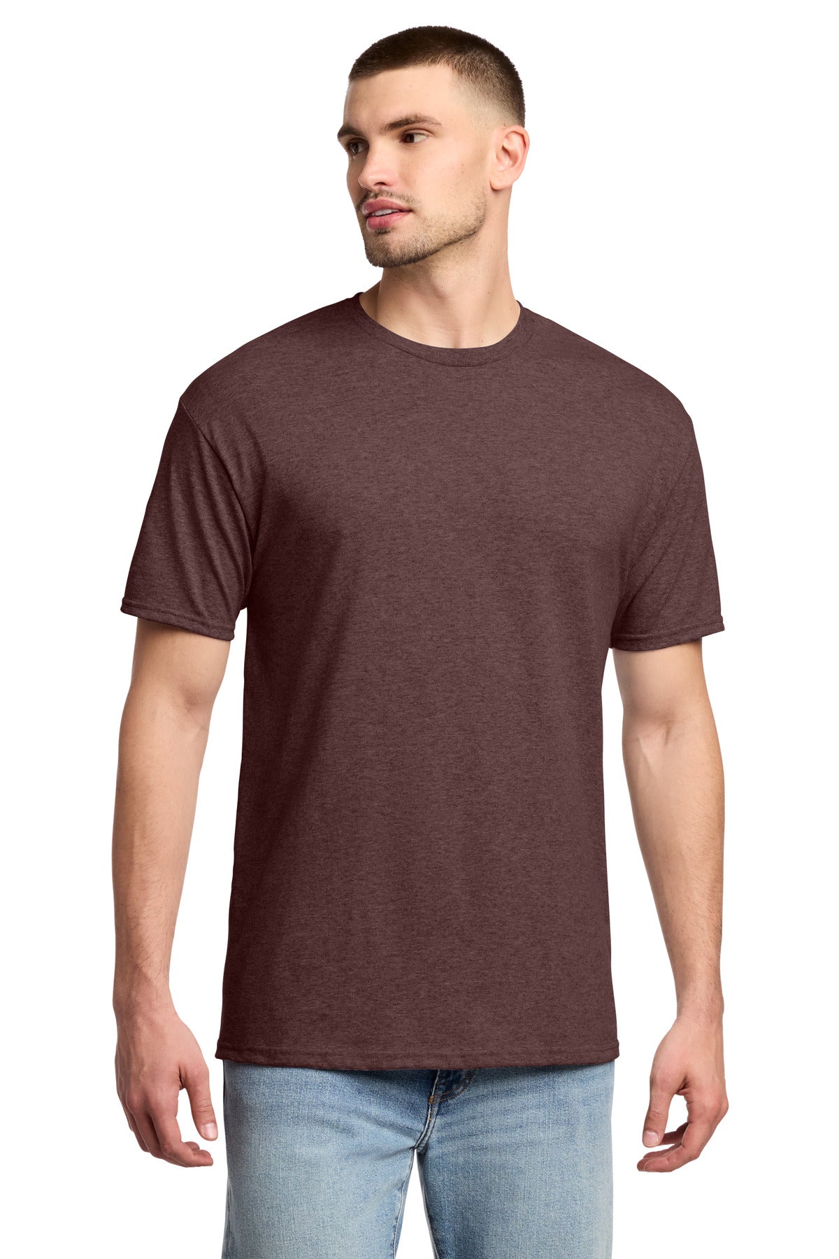 Jerzees - Dri-Power 50/50 Cotton/Poly T-Shirt. 29M - Vintage Heather Maroon - front