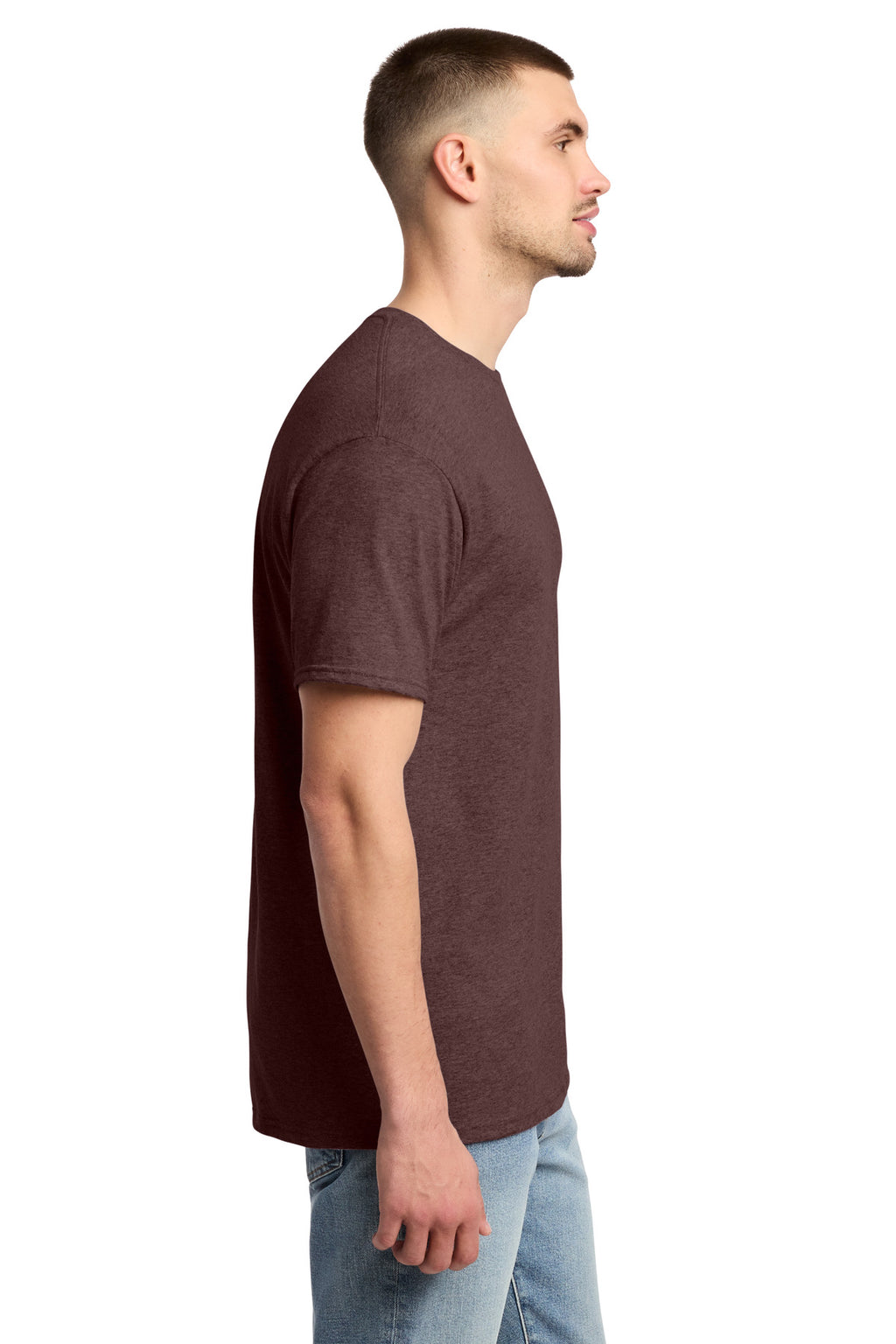 Jerzees - Dri-Power 50/50 Cotton/Poly T-Shirt. 29M - Vintage Heather Maroon - side