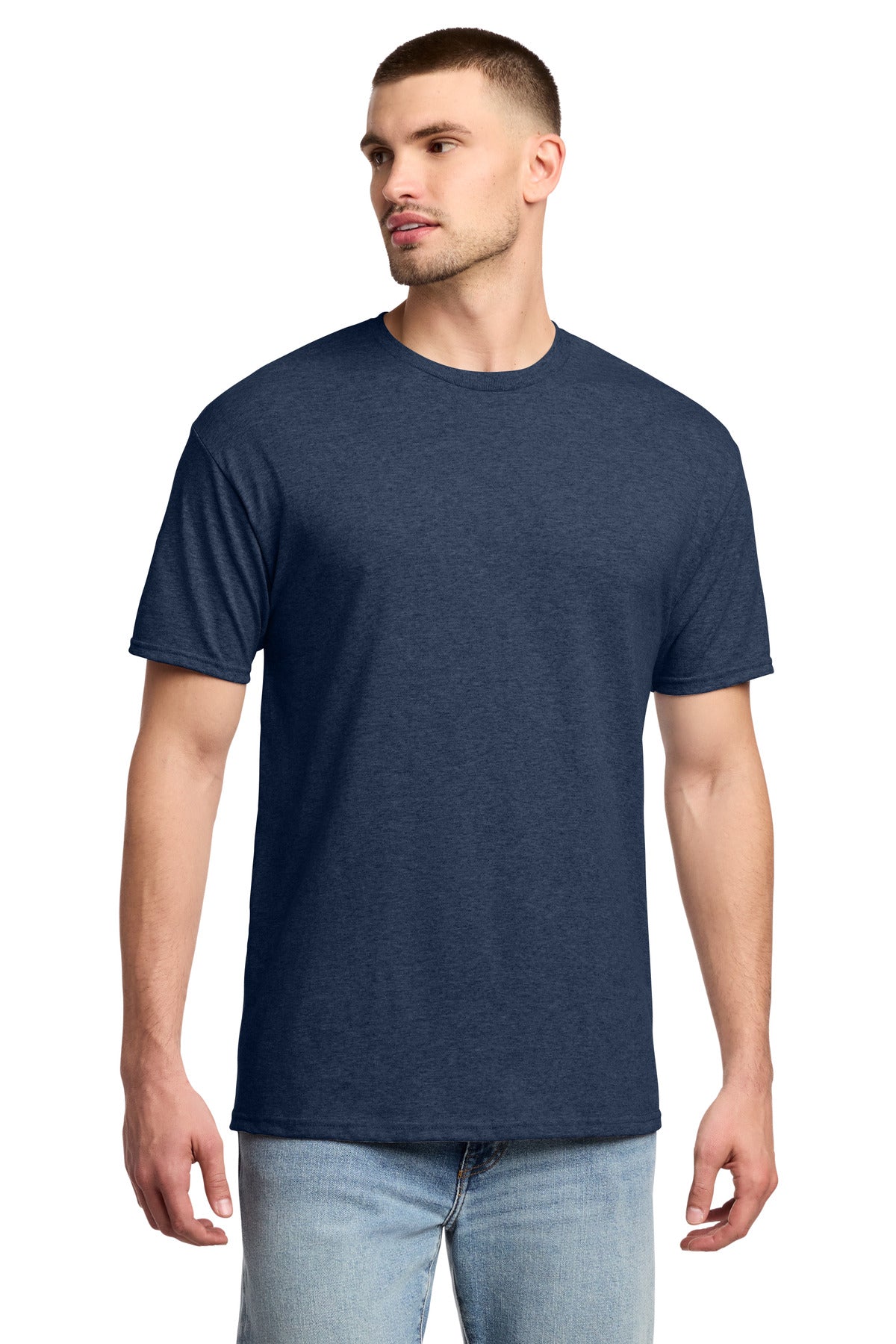 Jerzees - Dri-Power 50/50 Cotton/Poly T-Shirt. 29M - Vintage Heather Navy - front