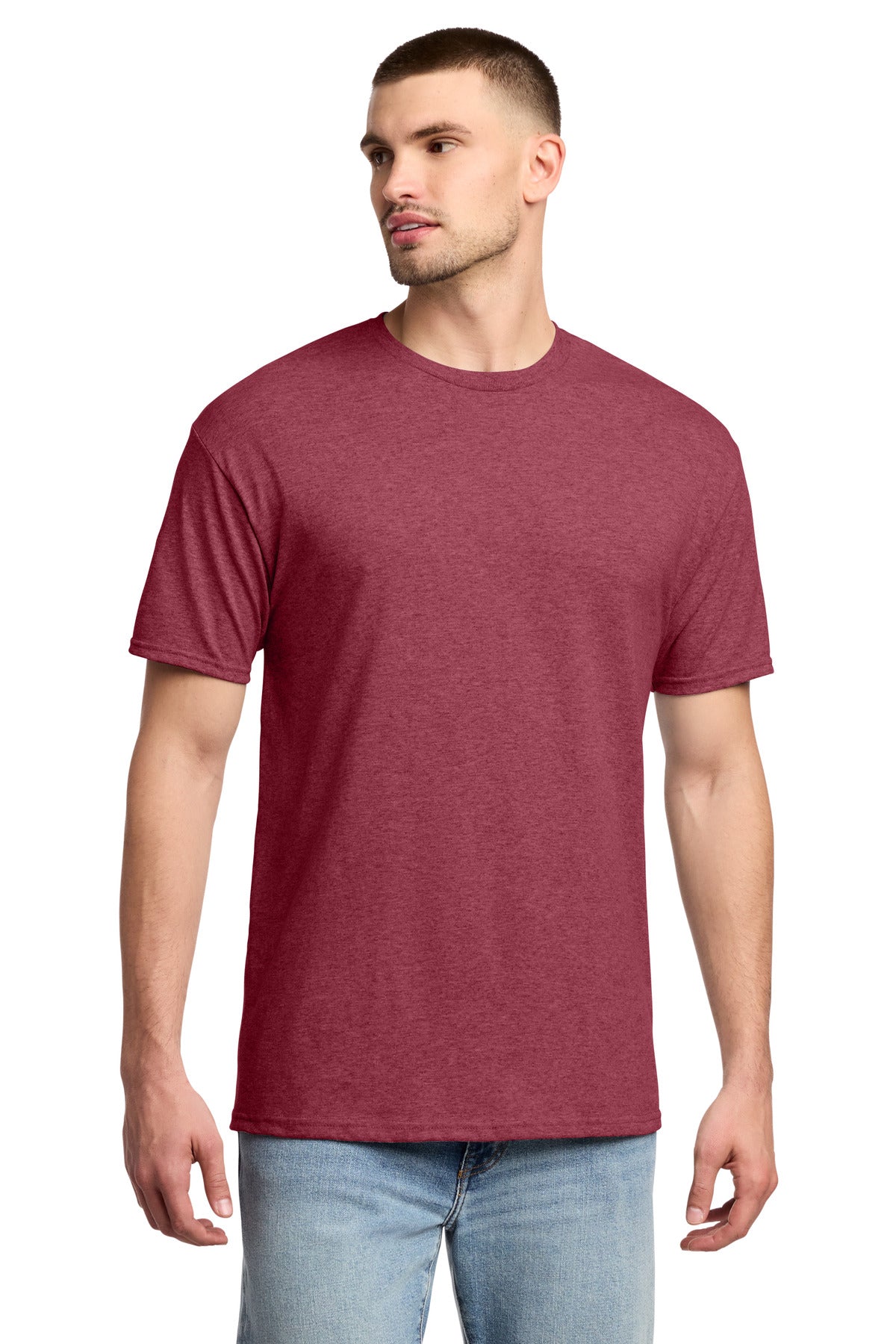 Jerzees - Dri-Power 50/50 Cotton/Poly T-Shirt. 29M - Vintage Heather Red - front