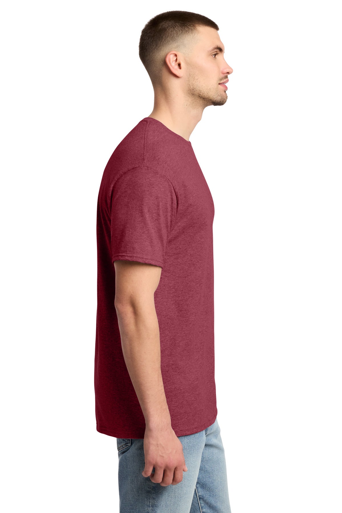 Jerzees - Dri-Power 50/50 Cotton/Poly T-Shirt. 29M - Vintage Heather Red - side