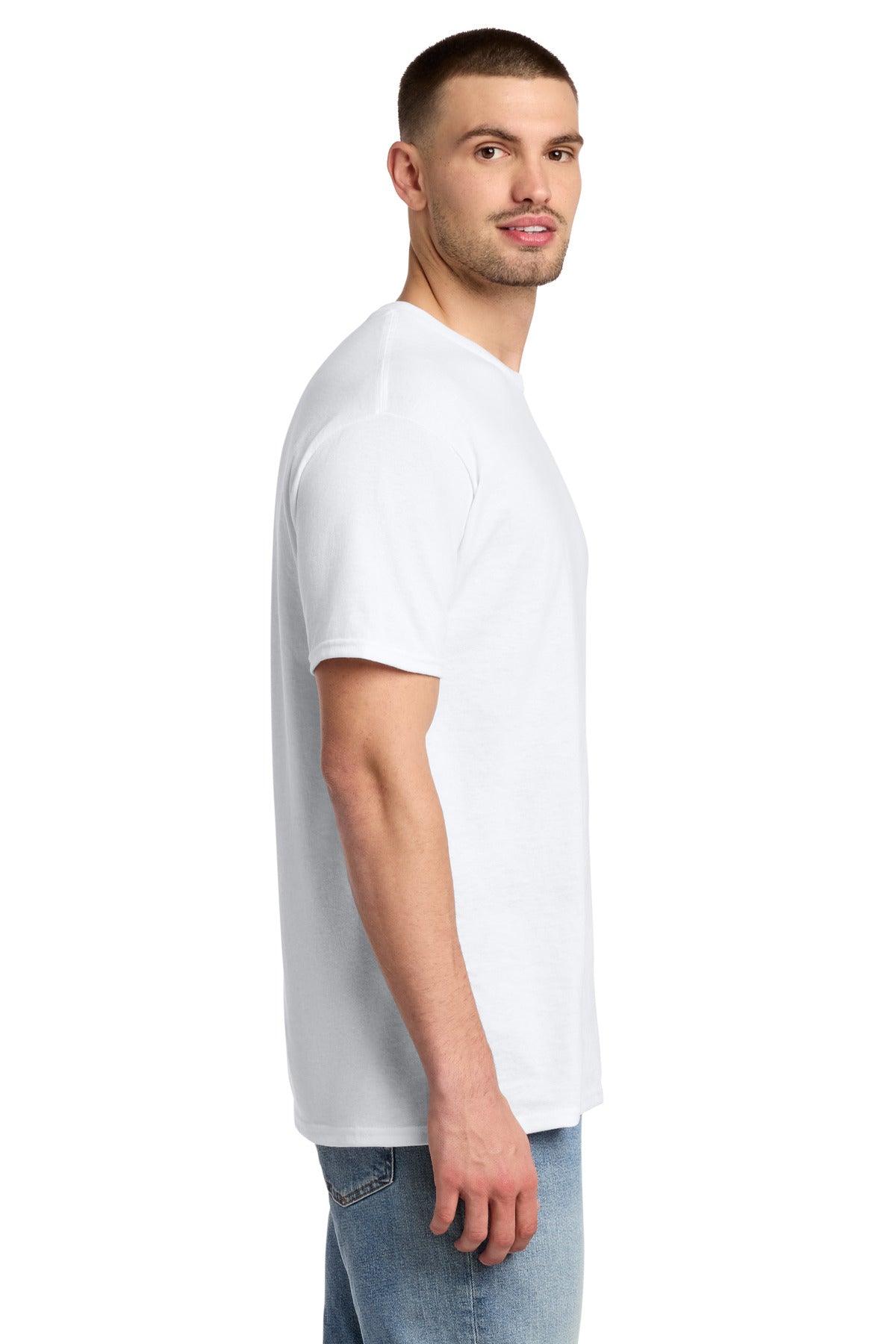 Jerzees - Dri-Power 50/50 Cotton/Poly T-Shirt. 29M - White - side