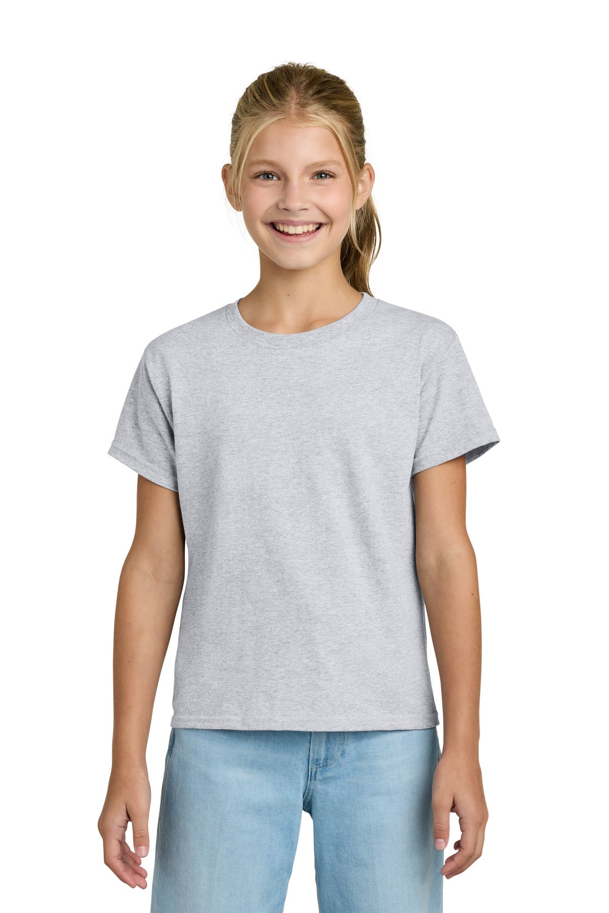 Gildan Youth Light Cotton Tee 3000B - Ash Grey - front