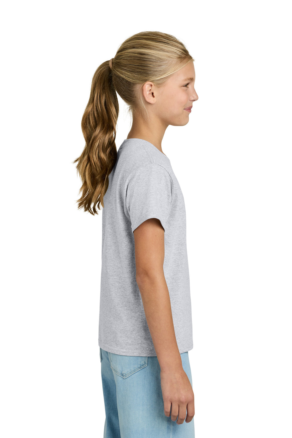 Gildan Youth Light Cotton Tee 3000B - Ash Grey - side