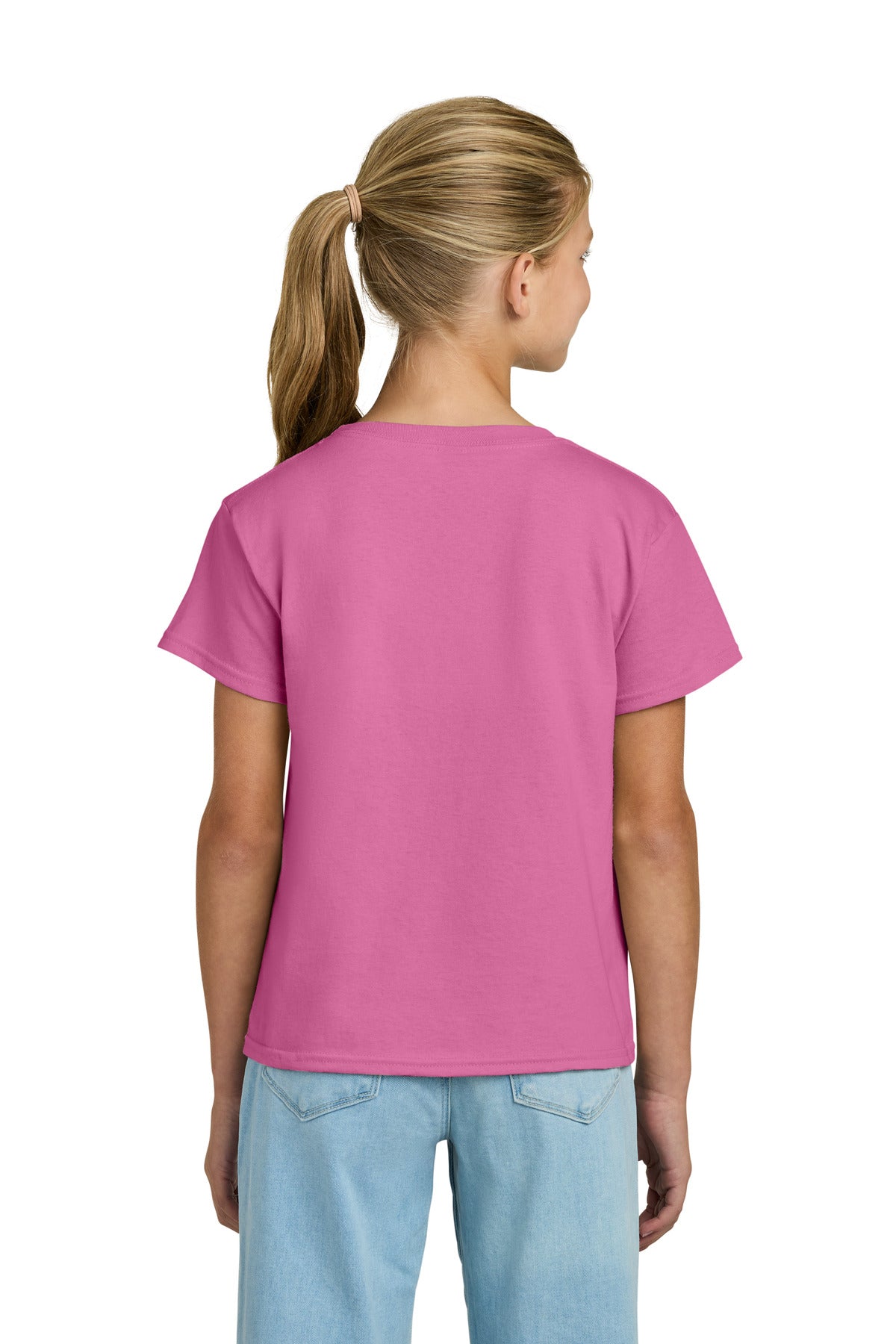 Gildan Youth Light Cotton Tee 3000B - Azalea - back