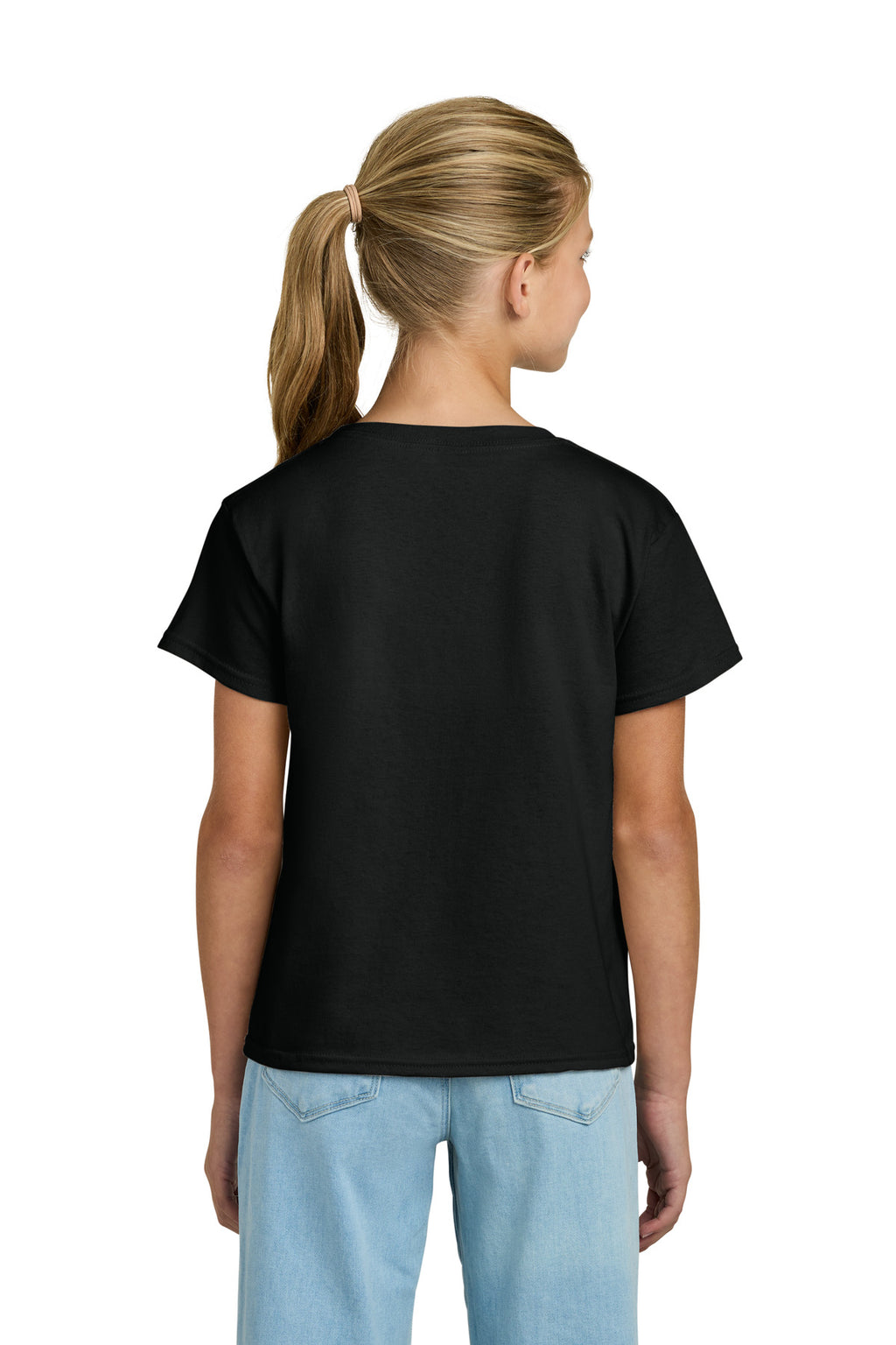 Gildan Youth Light Cotton Tee 3000B - Black - back