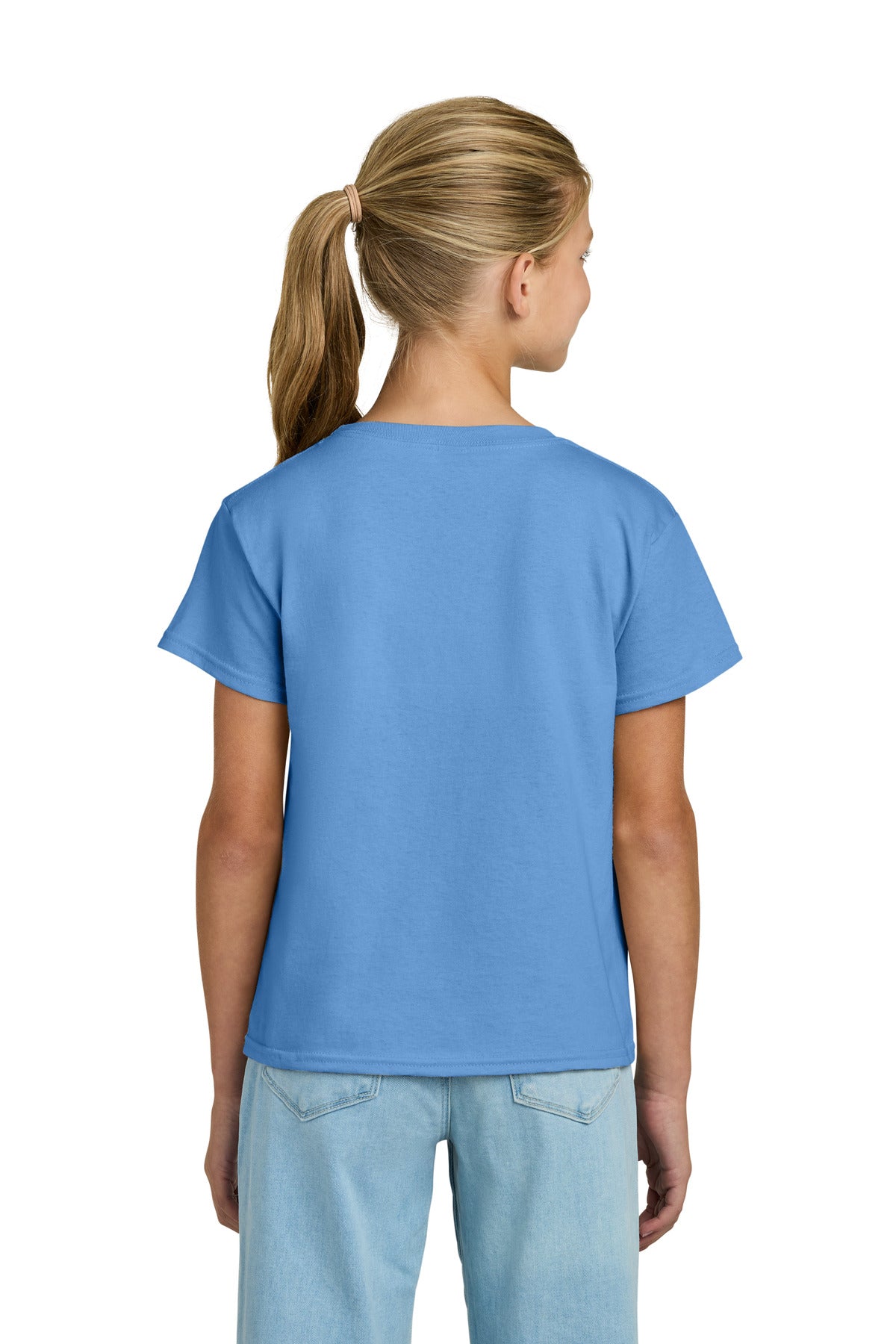 Gildan Youth Light Cotton Tee 3000B - Carolina Blue - back
